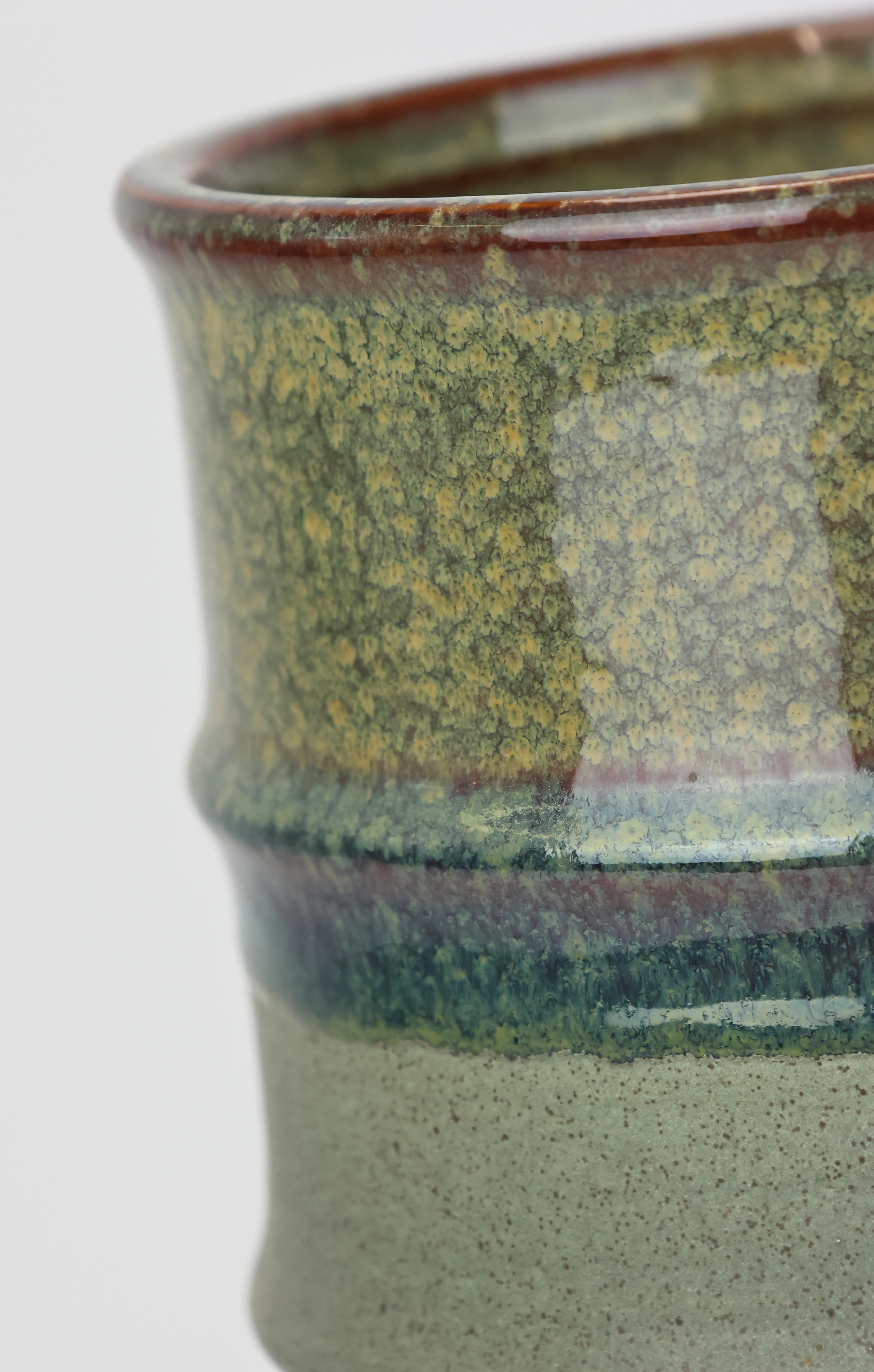 I.GE.A. Dekovase »Blumenvase aus Keramik, geriffelt, Zylinderform, matt glä günstig online kaufen