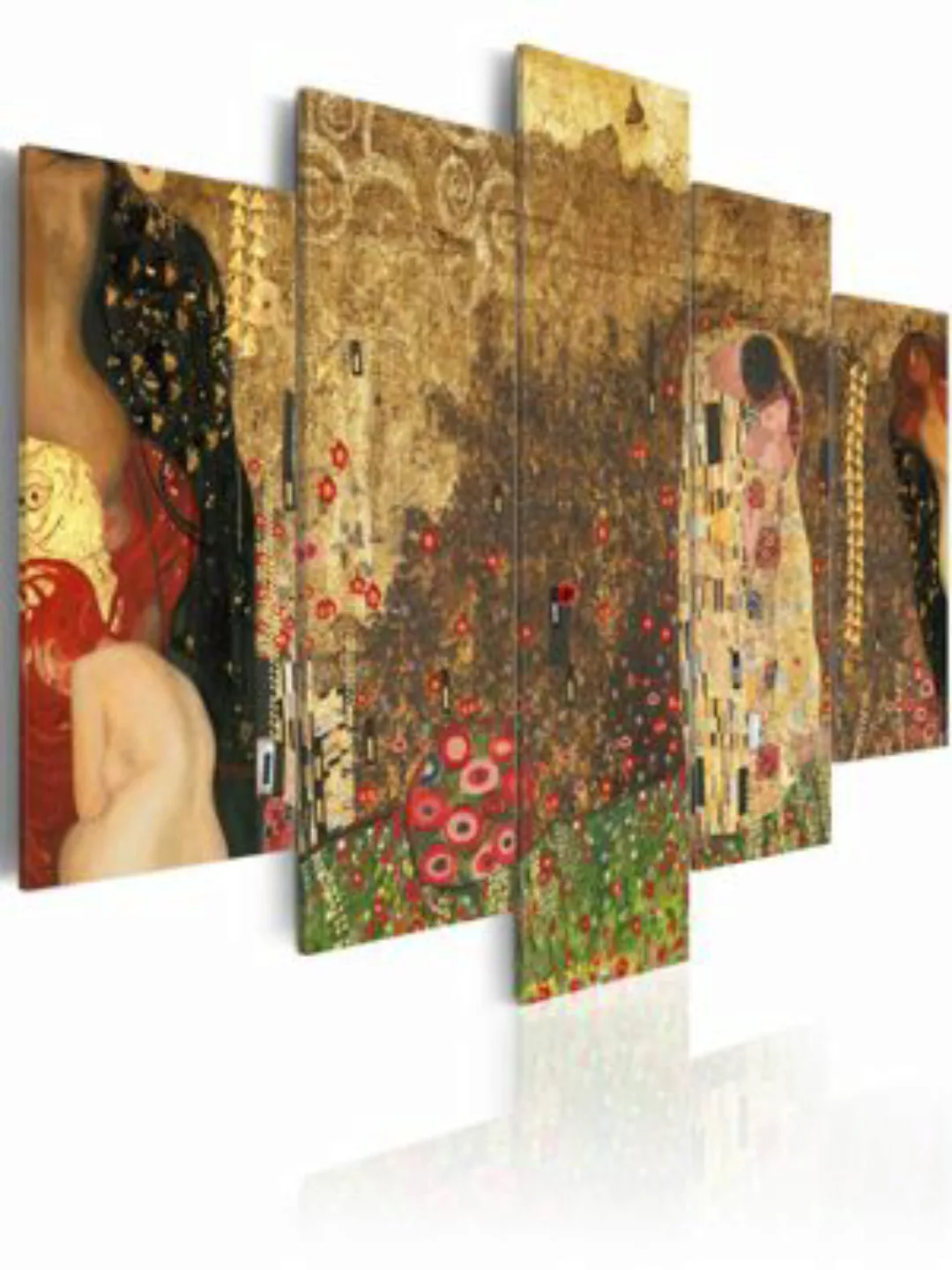 artgeist Wandbild Klimt's muses mehrfarbig Gr. 200 x 100 günstig online kaufen