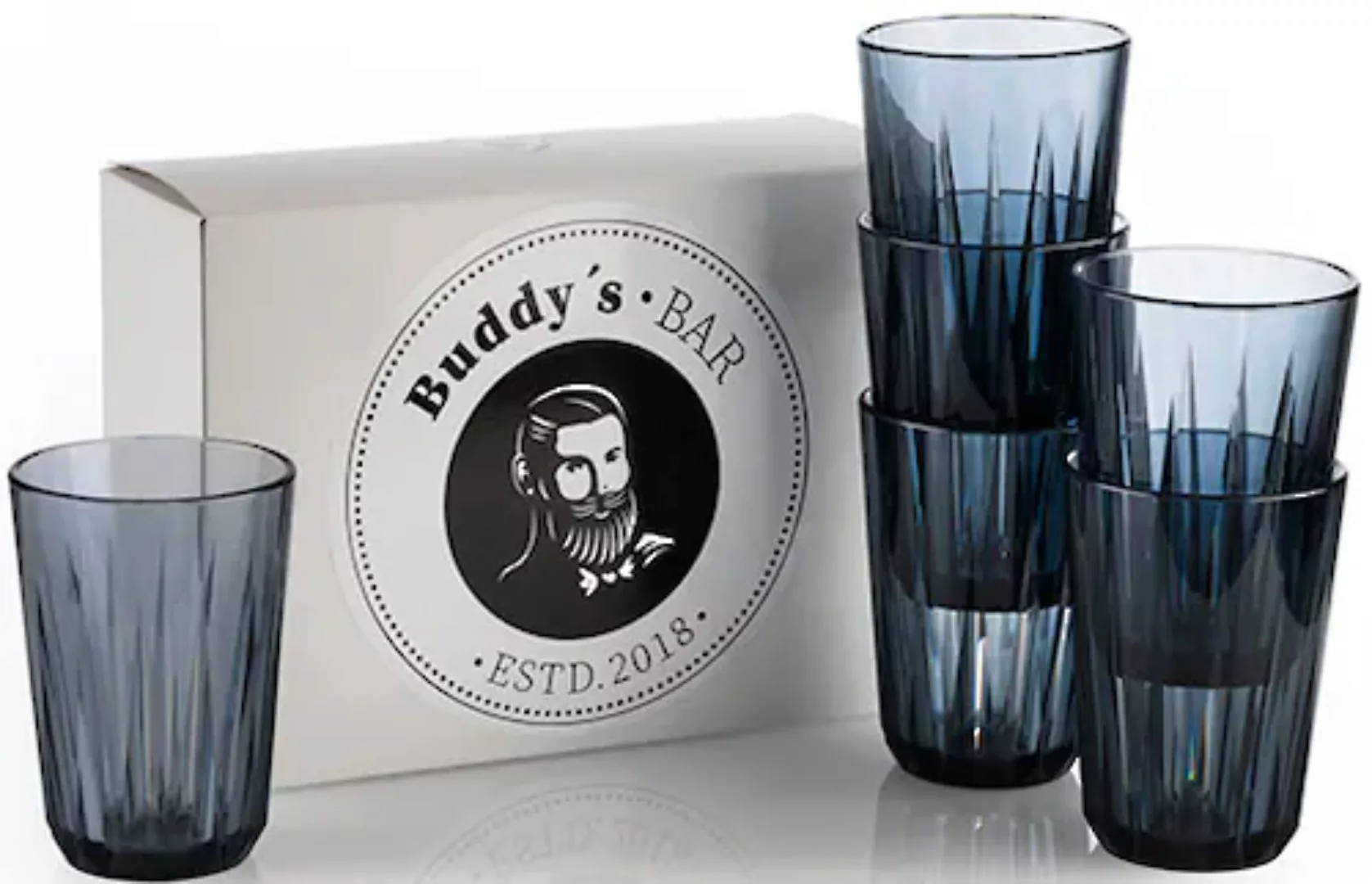 Buddy's Becher »Buddy´s Bar«, (Set, 6 tlg.), 6er Set, Tritan Kunststoff, Kr günstig online kaufen