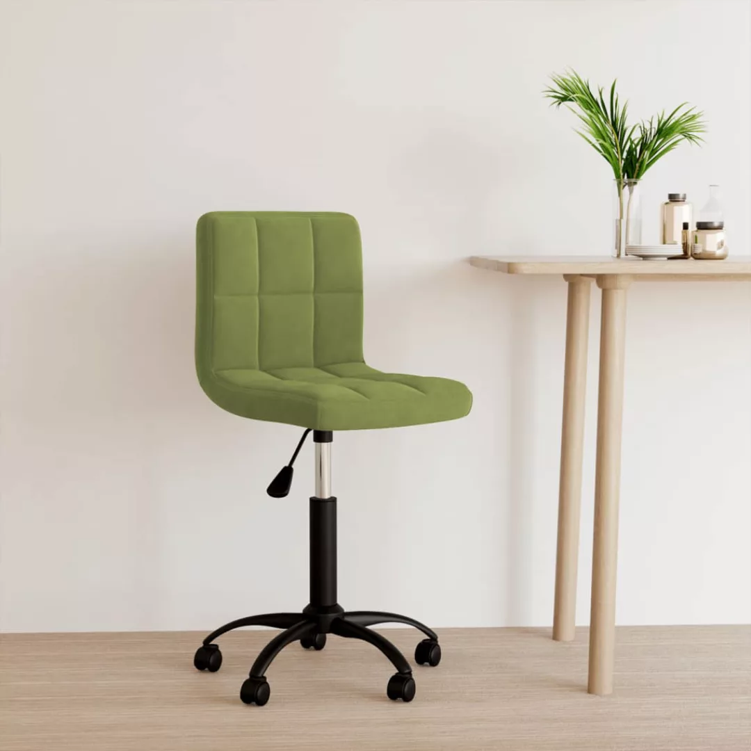 Bürostuhl Drehbar Hellgrün Samt günstig online kaufen