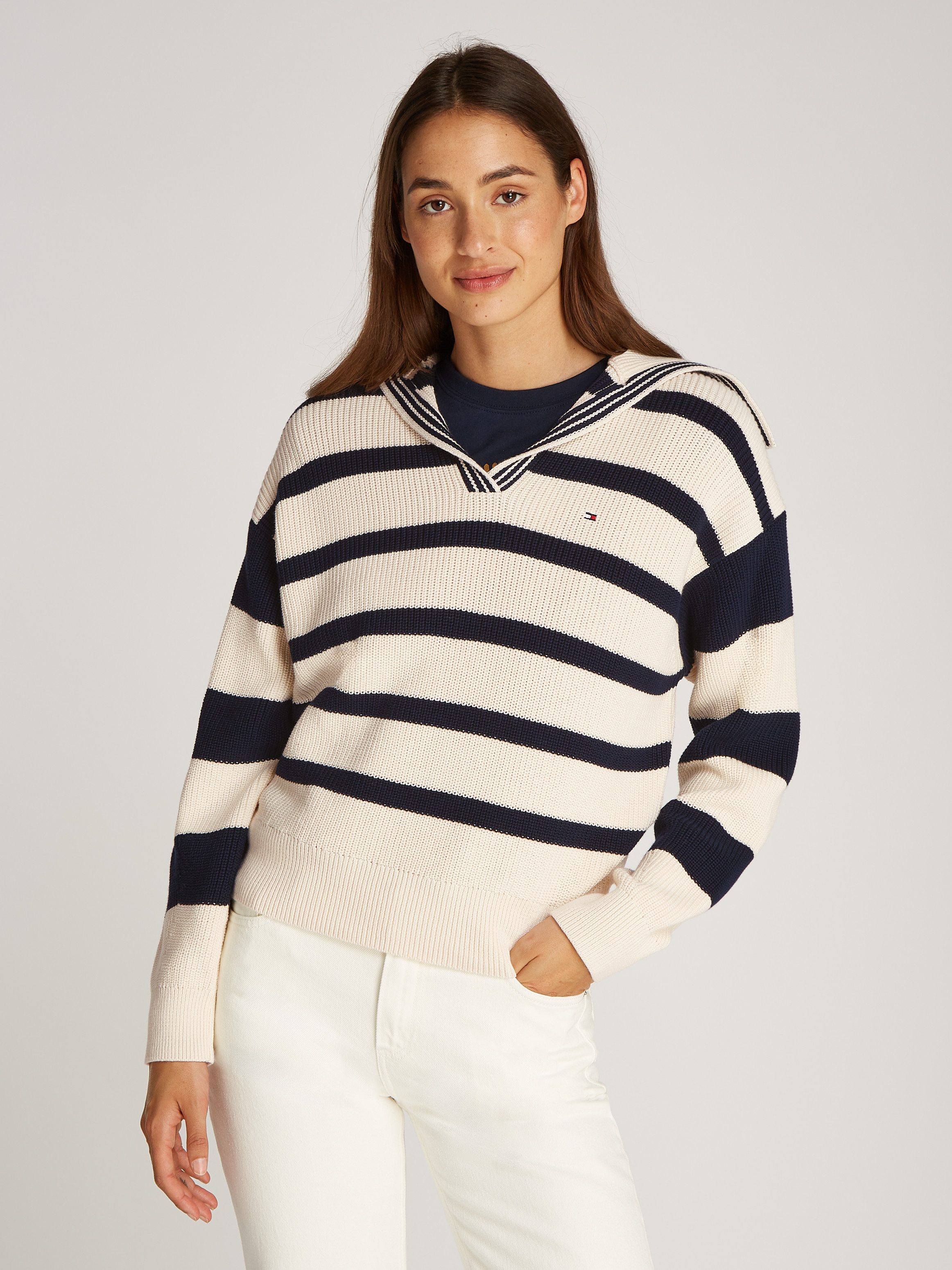 Tommy Hilfiger Polokragenpullover CO CARDI STITCH günstig online kaufen