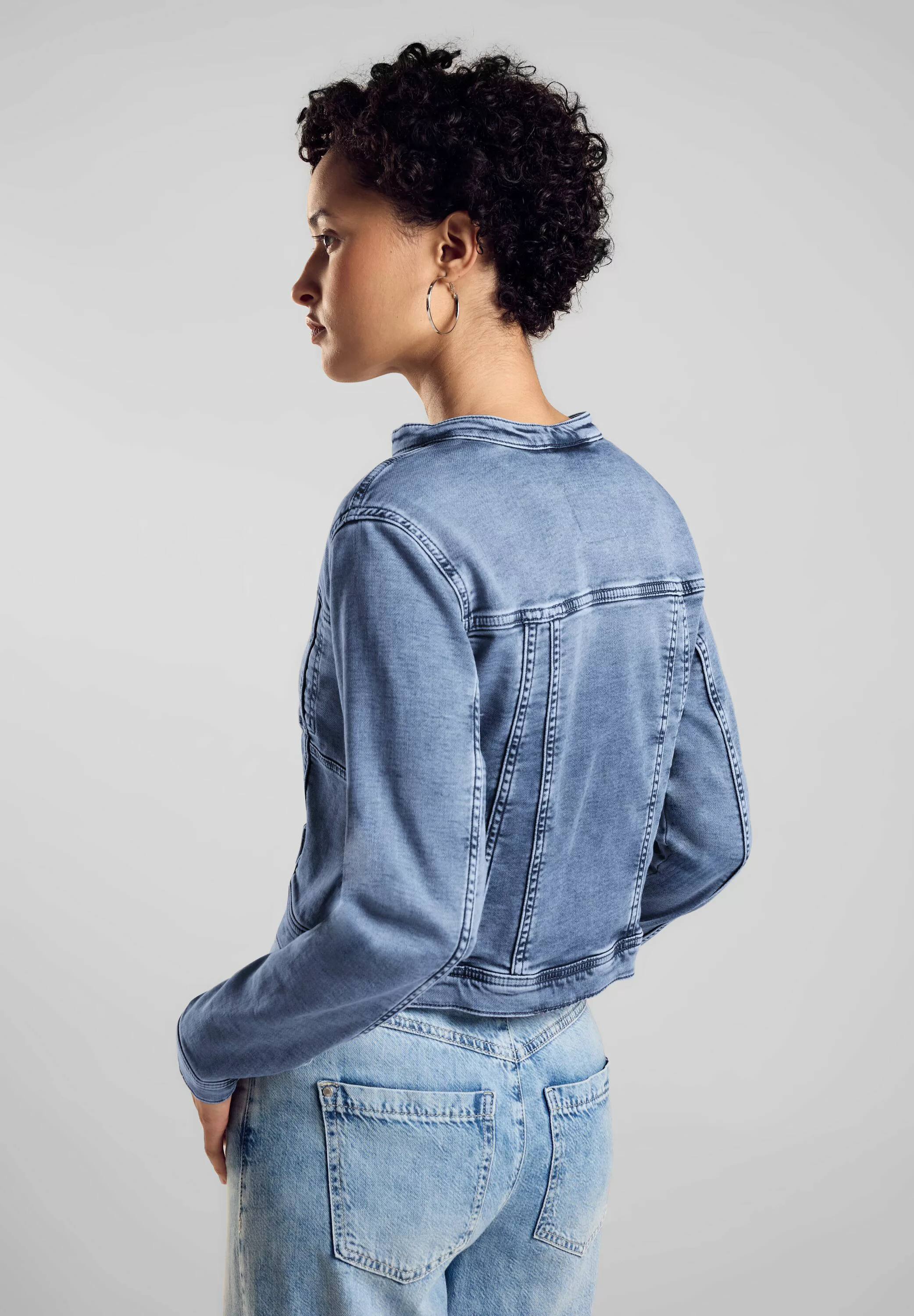 STREET ONE Jeansjacke, ohne Kapuze, mit aufgenähten Taschen günstig online kaufen