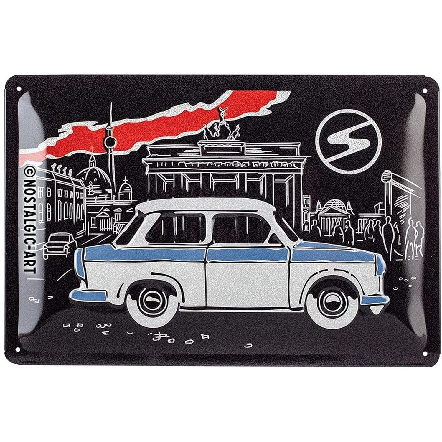 Nostalgic-Art Blechschild 20 x 30cm - Berlin - Trabant - Berlin Black günstig online kaufen