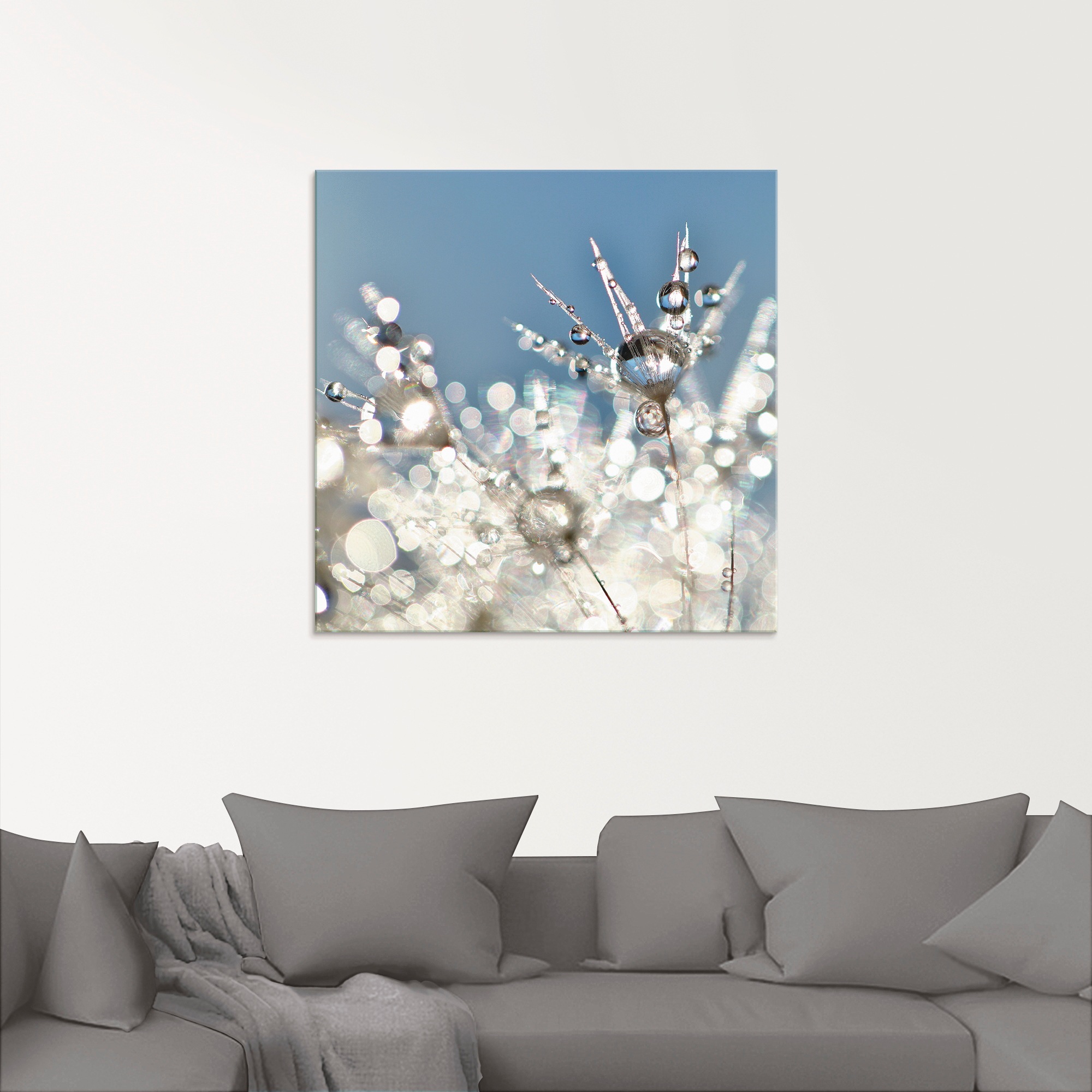 Artland Glasbild "Pusteblume Tropfen abstrakt", Blumen, (1 St.), in verschi günstig online kaufen