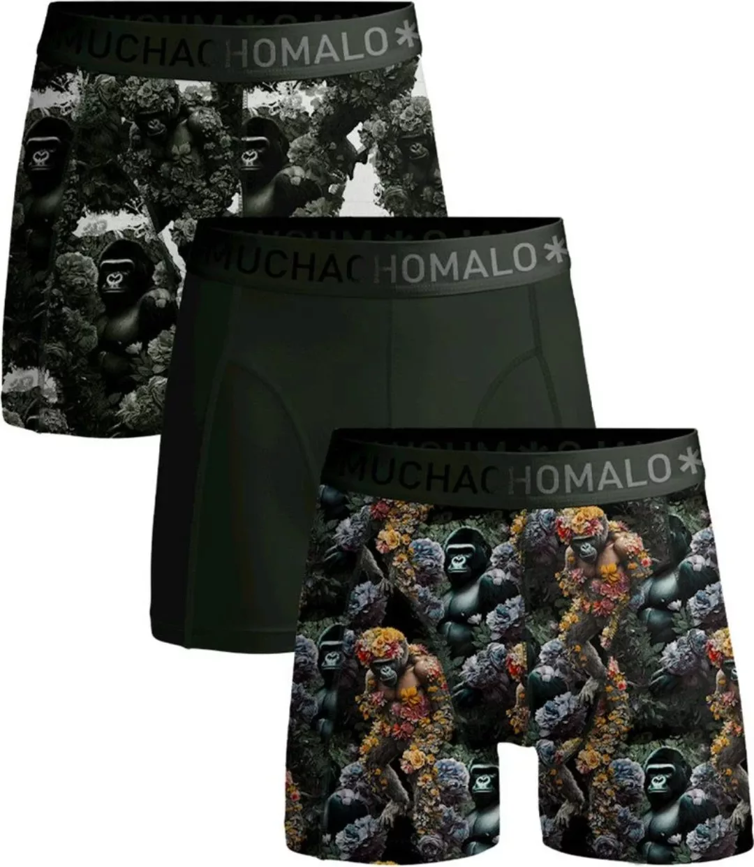 Muchachomalo Boxershorts 3er-Pack Gorilla - Größe L günstig online kaufen