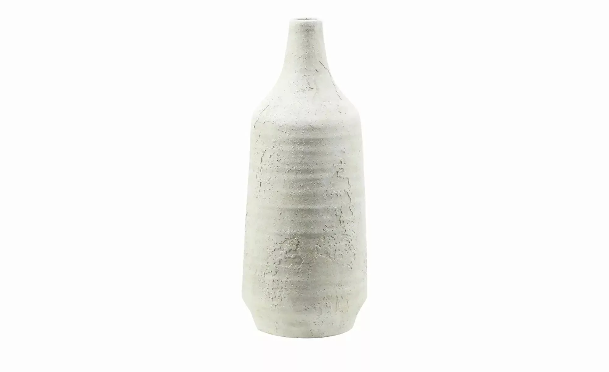 HOME STORY Deko Vase   ¦ weiß ¦ Steingut ¦ Maße (cm): H: 36,5  Ø: 14.5 Acce günstig online kaufen