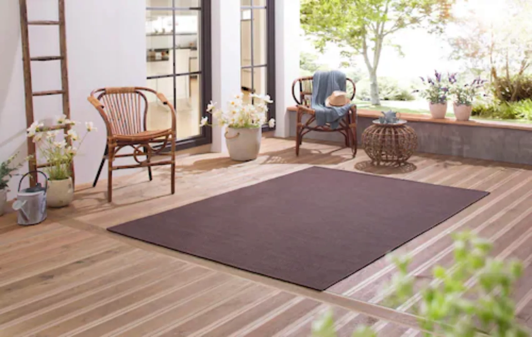 my home Teppich »Rhodos«, rechteckig, In-und Outdoor geeignet, Sisal-Optik, günstig online kaufen