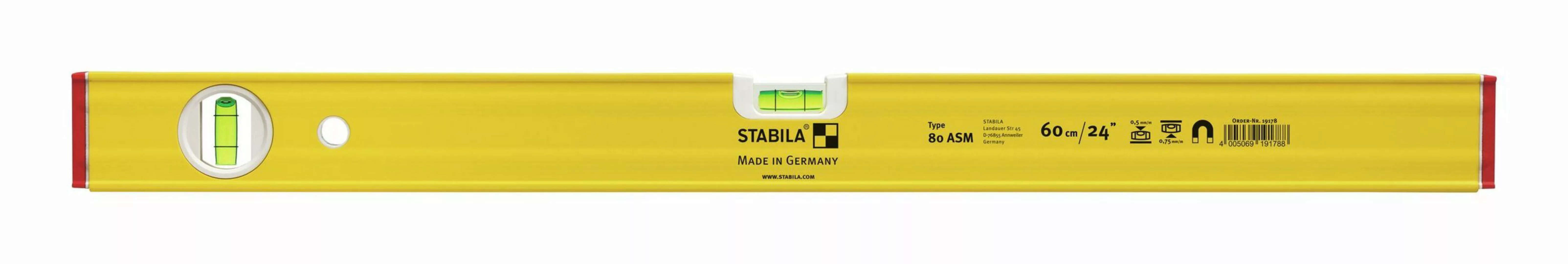 Stabila Wasserwaage, Magnet LM 80ASM pulverbeschichtet günstig online kaufen