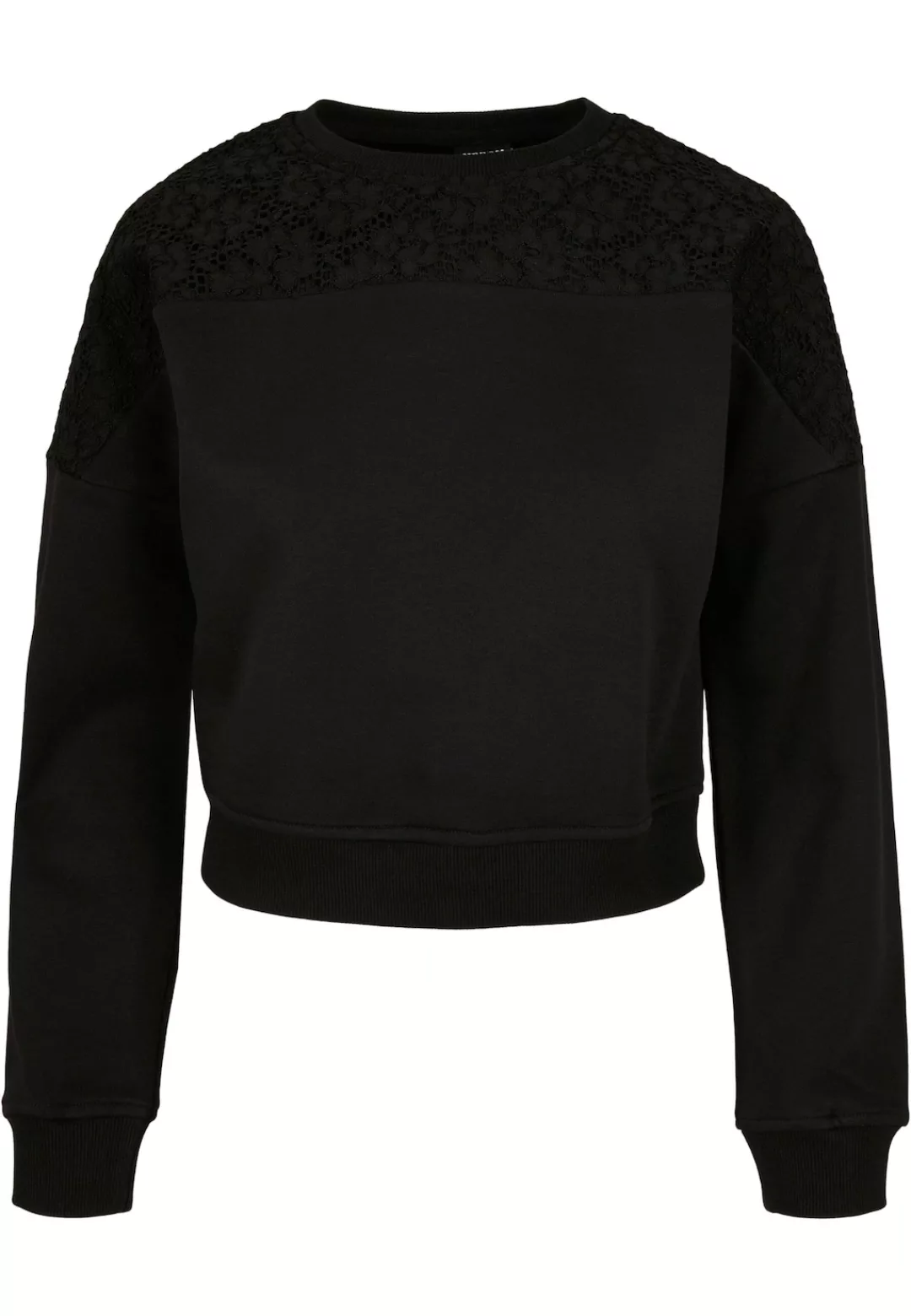 URBAN CLASSICS Sweater "Urban Classics Damen Ladies Short Oversized Lace In günstig online kaufen