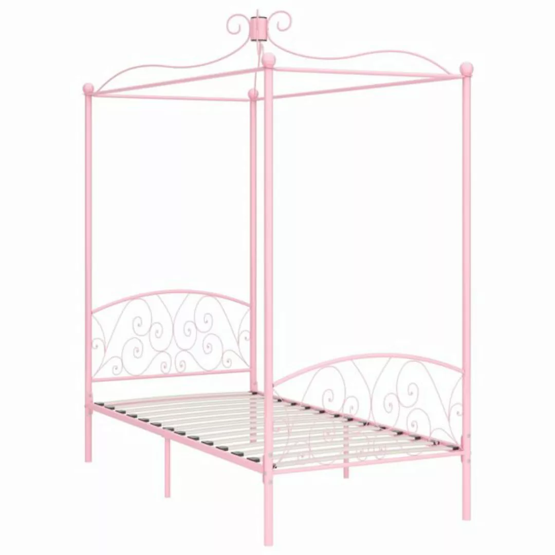 Himmelbett-gestell Rosa Metall 100 X 200 Cm günstig online kaufen