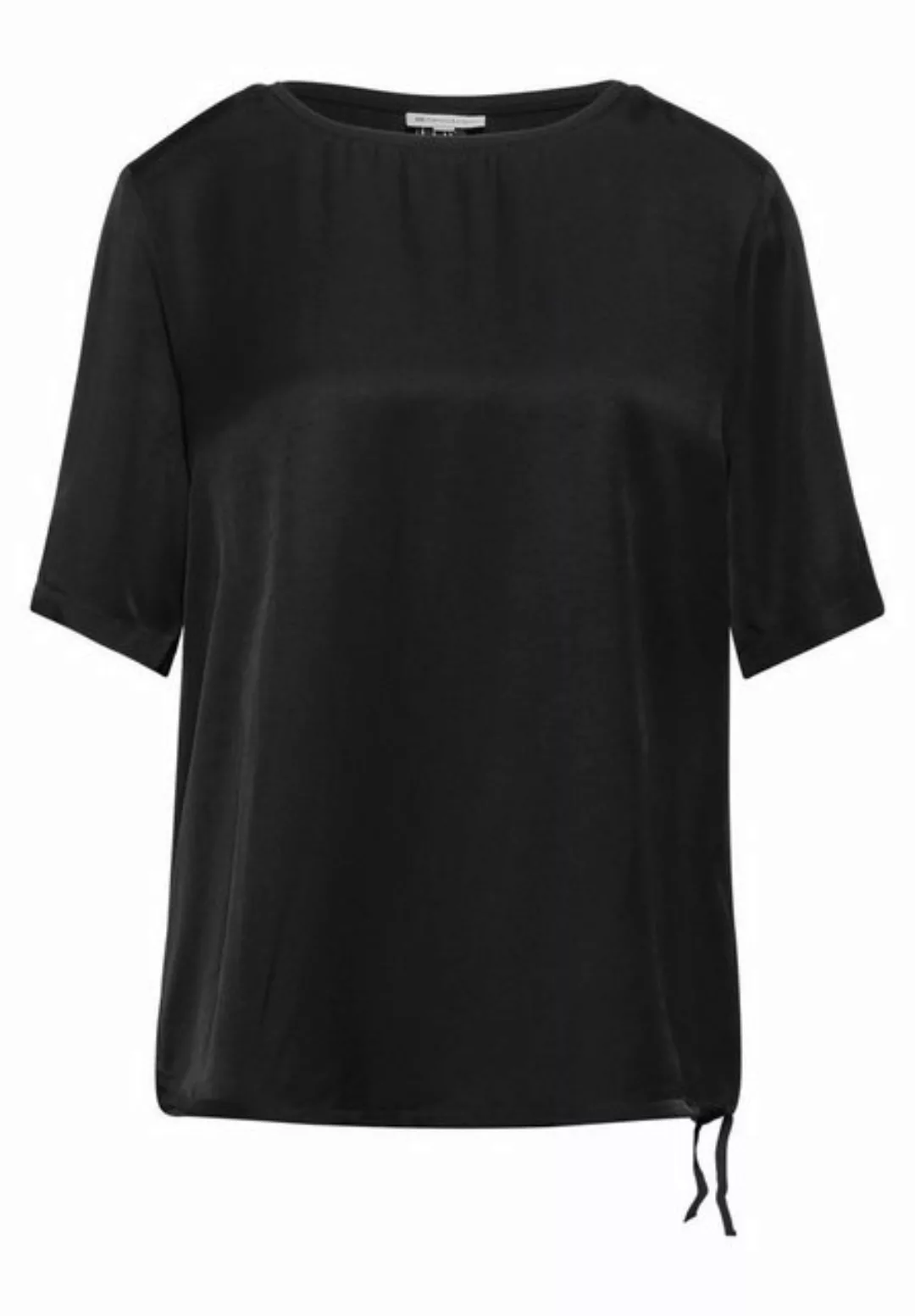 STREET ONE Blusenshirt LTD QR shirtblouse w string an, Black günstig online kaufen