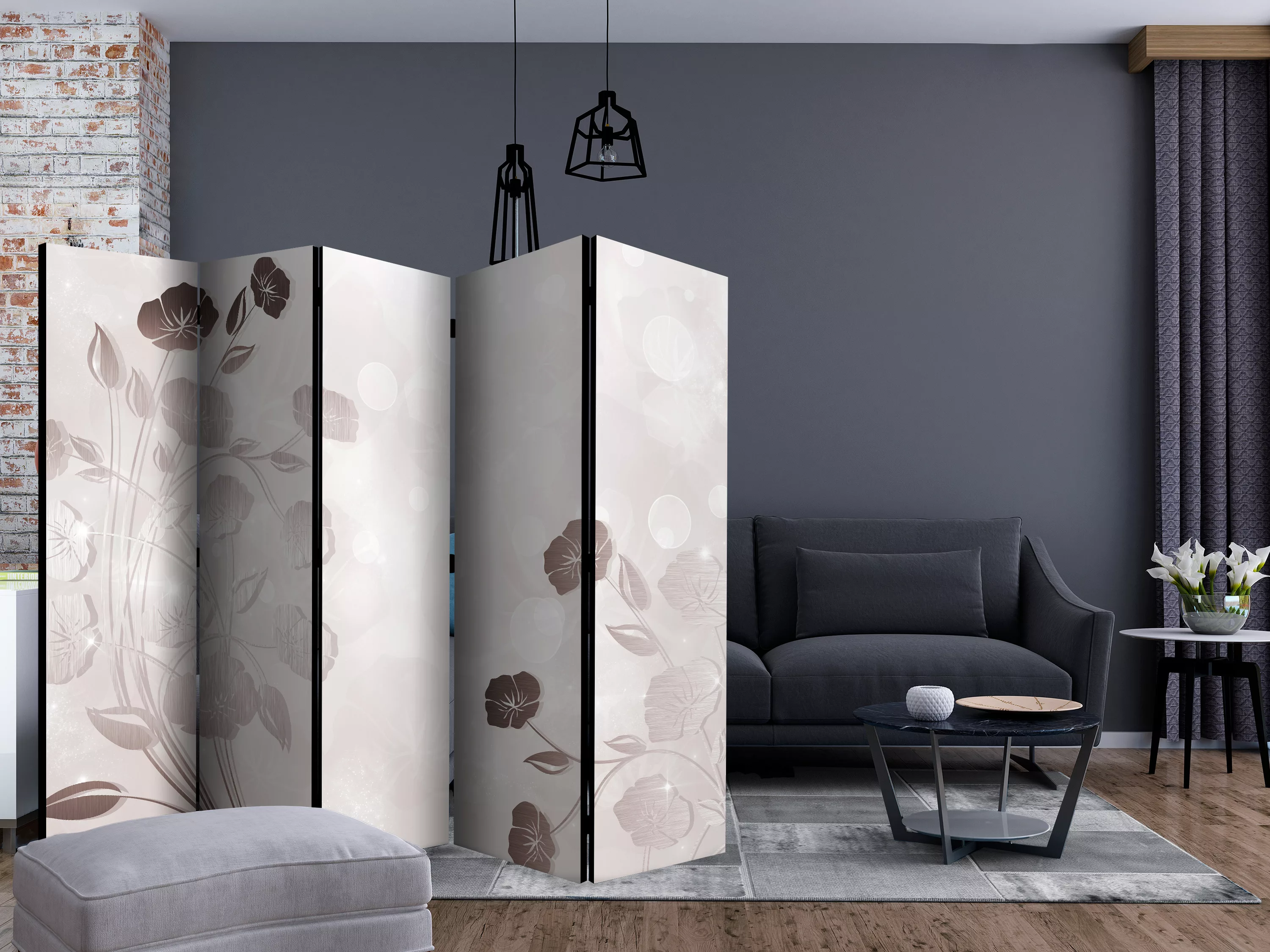 5-teiliges Paravent - Gentleness Of Flowers Ii [room Dividers] günstig online kaufen