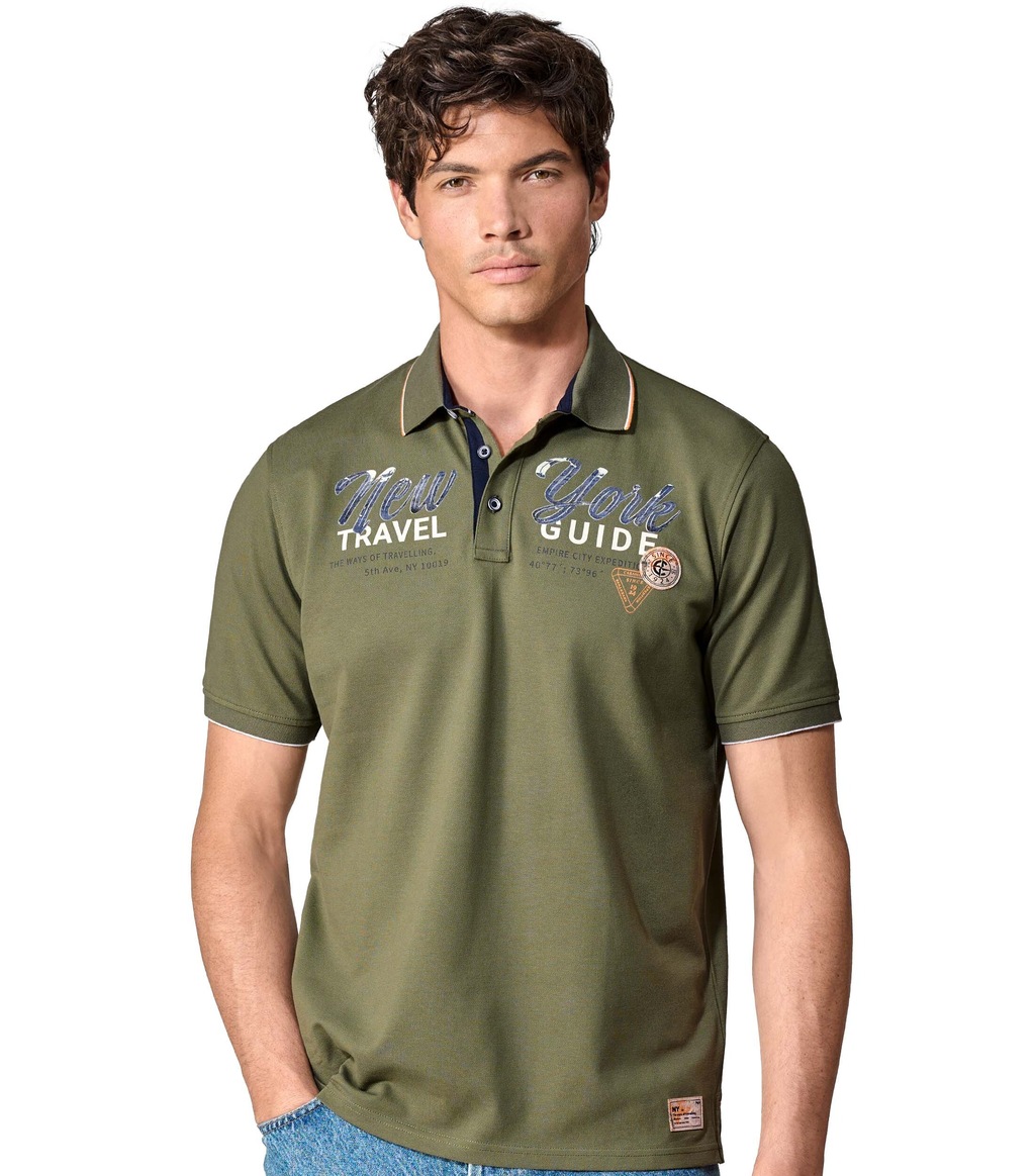 CASAMODA Poloshirt "CASAMODA Polo-Shirt Print" günstig online kaufen