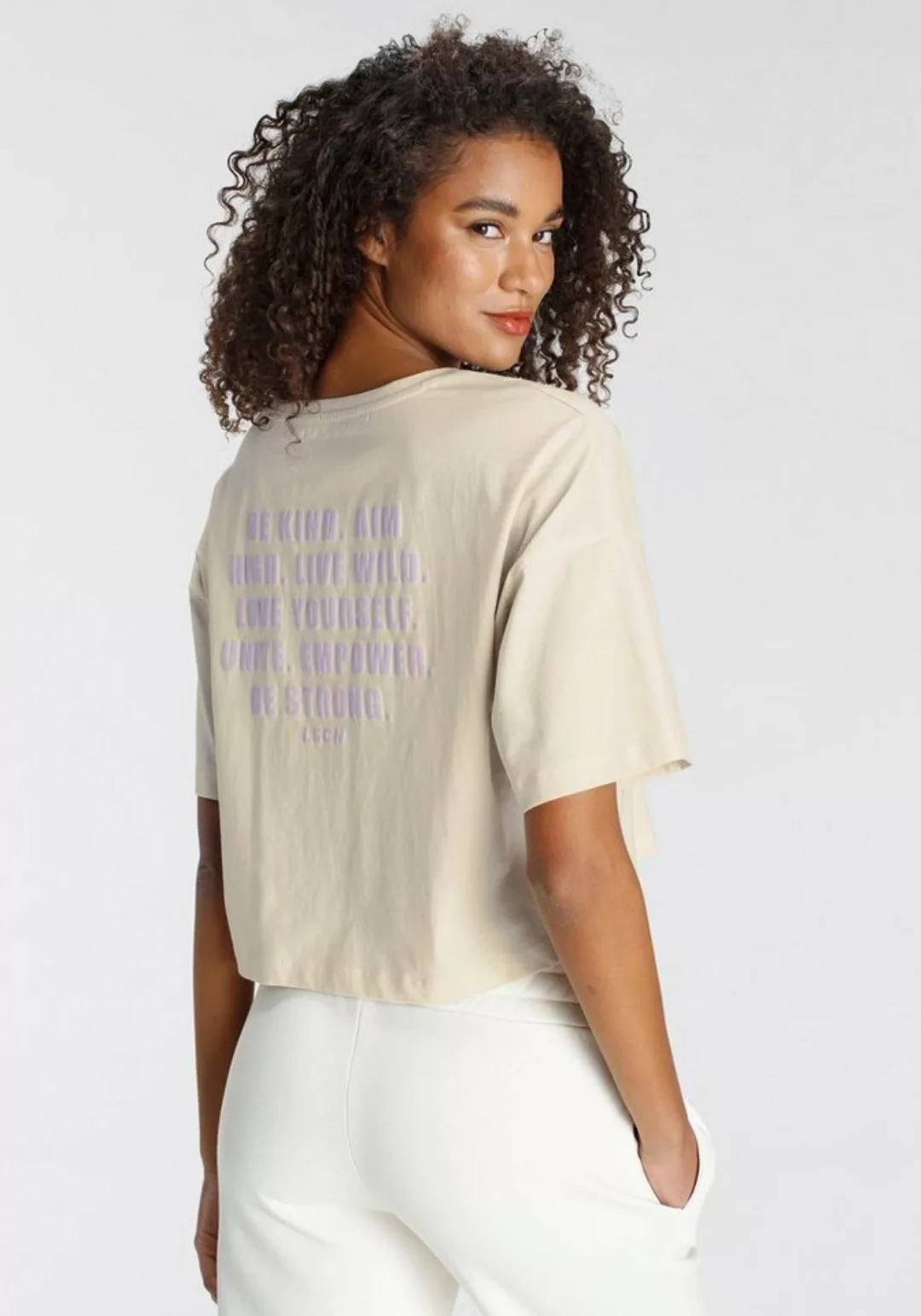 LASCANA Oversize-Shirt mit Schriftzug auf dem Rücken günstig online kaufen