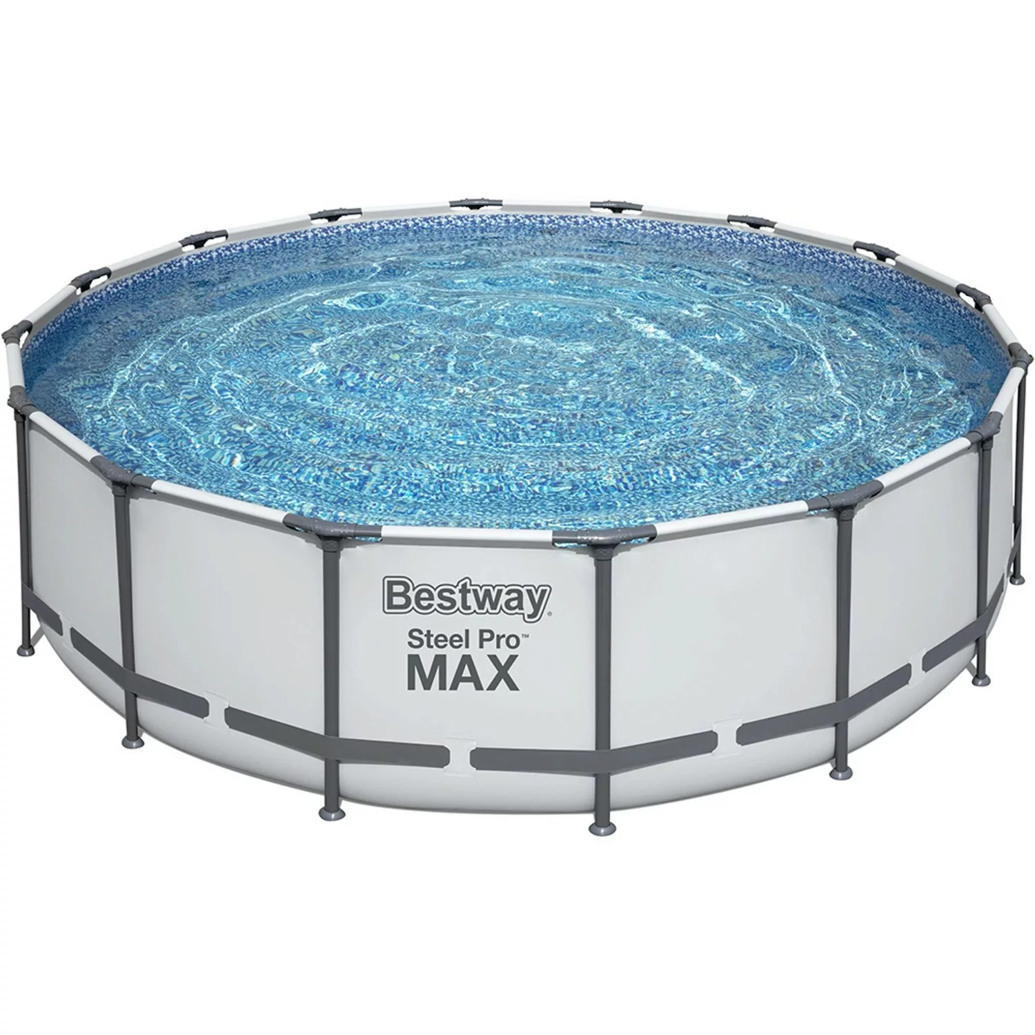 Bestway Stahlrahmen-Pool Set Steel Pro Max Frame Ø 488 x 122 cm Rund Lichtg günstig online kaufen