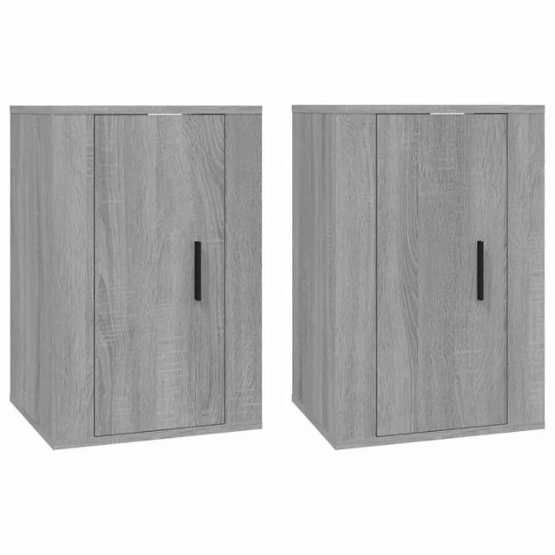 furnicato TV-Schrank TV-Wandschränke 2 Stk. Grau Sonoma 40x34,5x60 cm (1-St günstig online kaufen