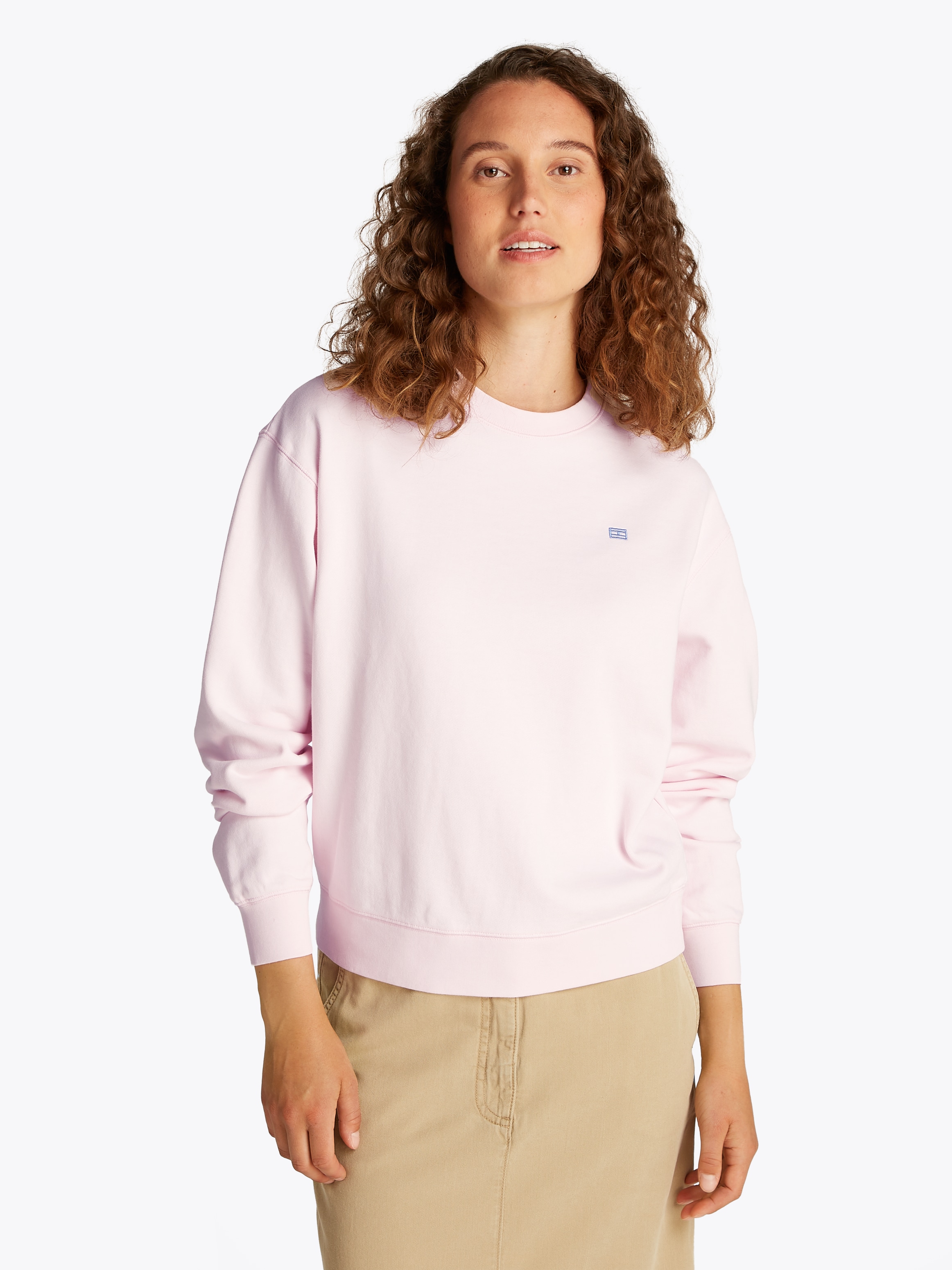 Tommy Hilfiger Sweatshirt "REG CONTRAST FLAG SWEATSHIRT", mit Logo-Flag günstig online kaufen