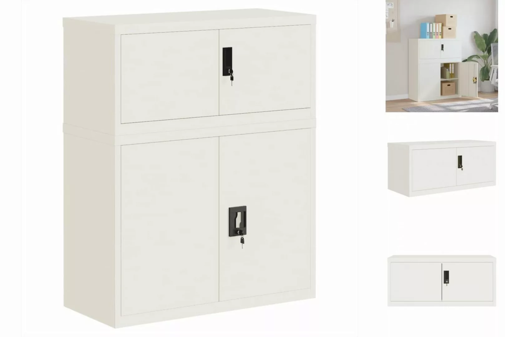 vidaXL Aktenschrank Aktenschrank Büroschrank Home Office Ablage Büro Weiß 9 günstig online kaufen