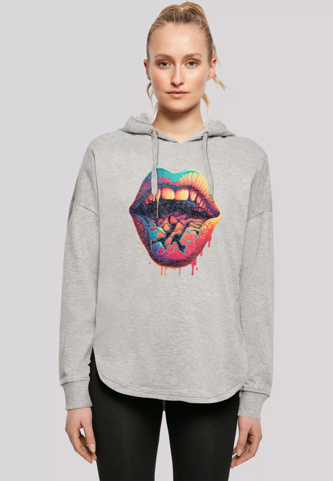 F4NT4STIC Kapuzenpullover "Drooling Lips OVERSIZE HOODIE", Print günstig online kaufen