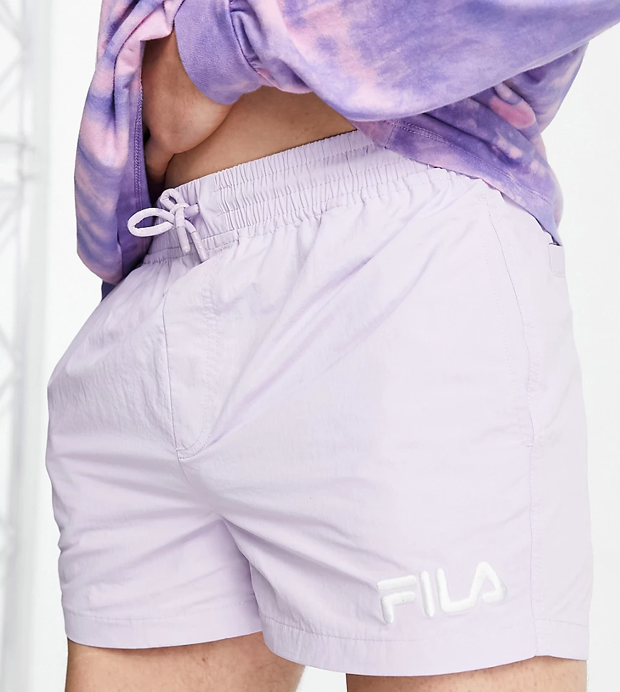 Fila – Shorts mit kleinem Logo in Pastelllila, exklusiv bei ASOS günstig online kaufen