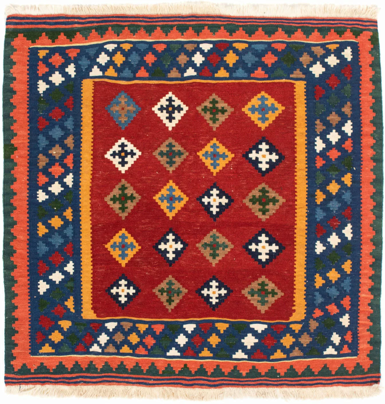 morgenland Wollteppich »Kelim - Oriental quadratisch - 104 x 101 cm - dunke günstig online kaufen