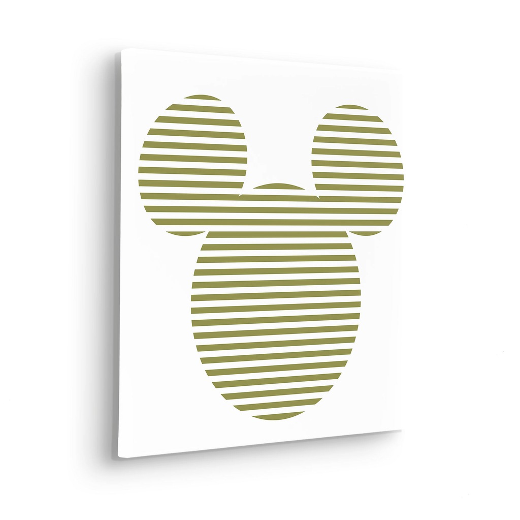 Komar Leinwandbild "Mickey Horizontal Stripes - Größe 40 x 40 cm", Natur, ( günstig online kaufen