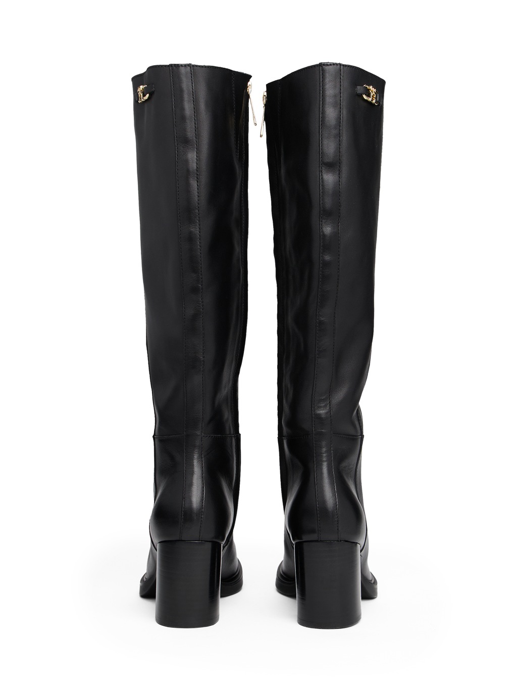 Tommy Hilfiger Stiefel "STACKED HEEL LEATHER LONG BOOT", Blockabsatz, Langs günstig online kaufen