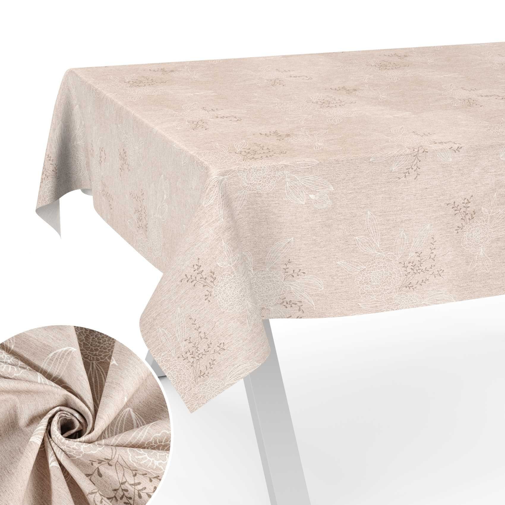 ANRO Tischdecke aus Stoff mit Blumen günstig online kaufen