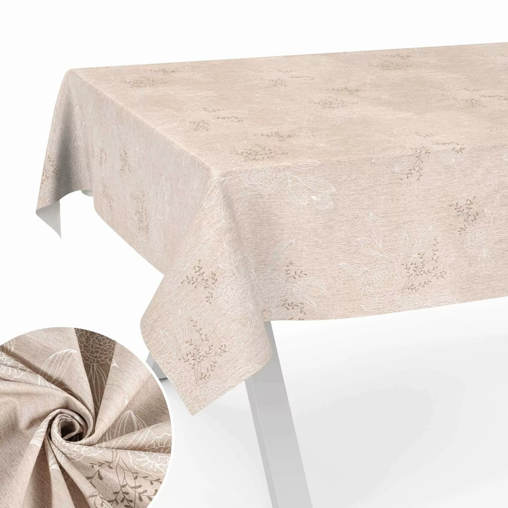 ANRO Tischdecke aus Stoff mit Blumen günstig online kaufen