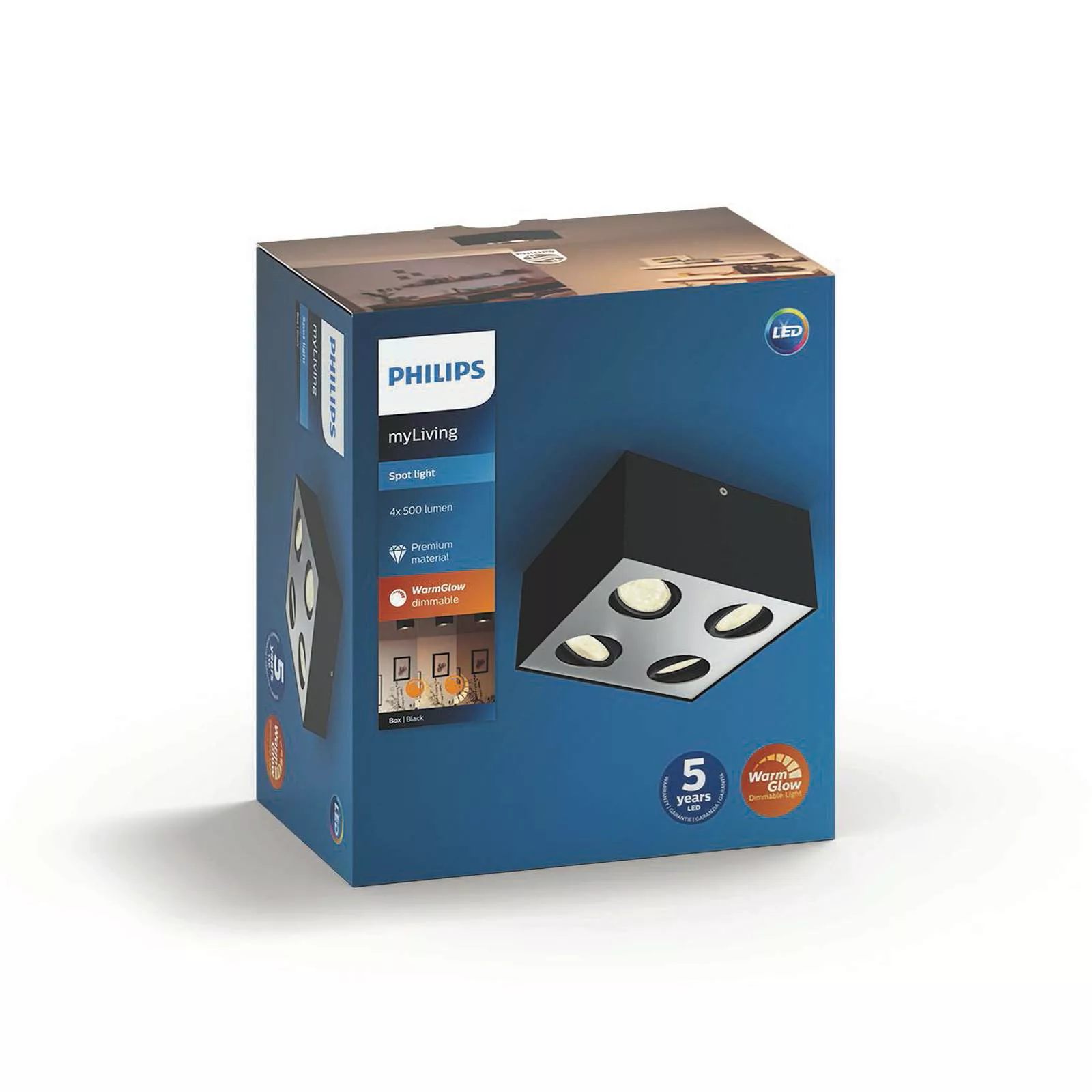LED Spot Box in Schwarz 4x 4,5W 2000lm günstig online kaufen