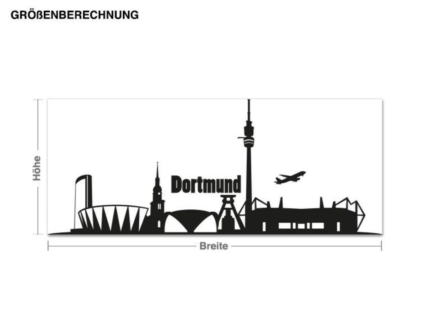 Wandtattoo Architektur & Skyline Skyline Dortmund günstig online kaufen
