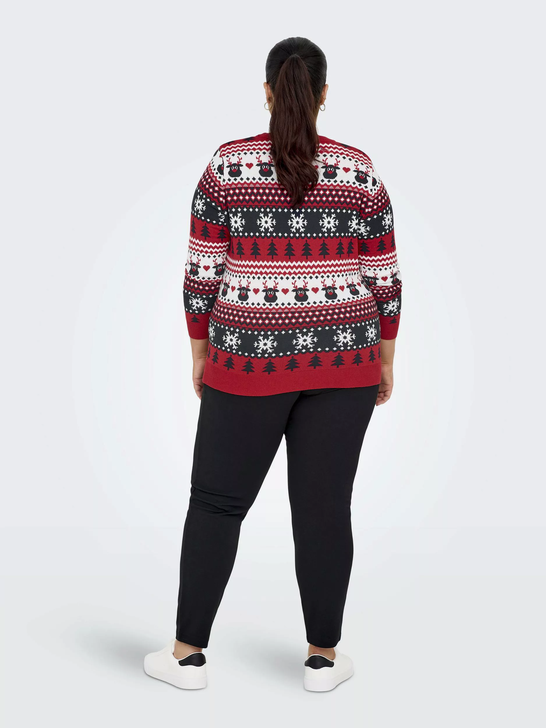 ONLY CARMAKOMA Strickpullover "CARXMAS REINDEER LS O-NECK KNT" günstig online kaufen