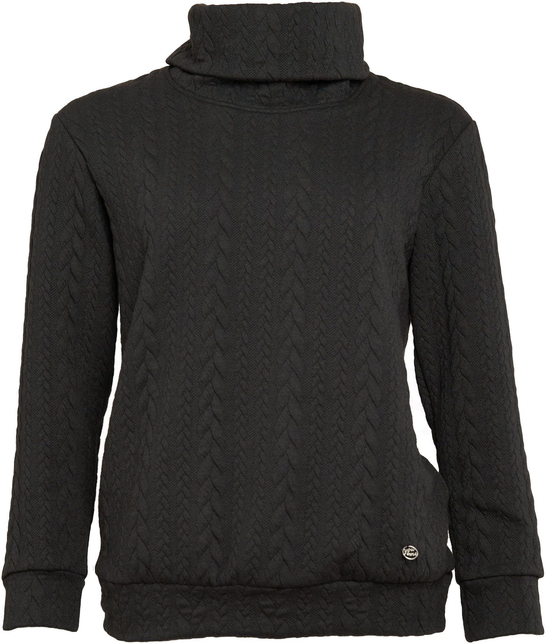 Seidel Moden Rollkragenpullover mit Logo Patch, günstig online kaufen