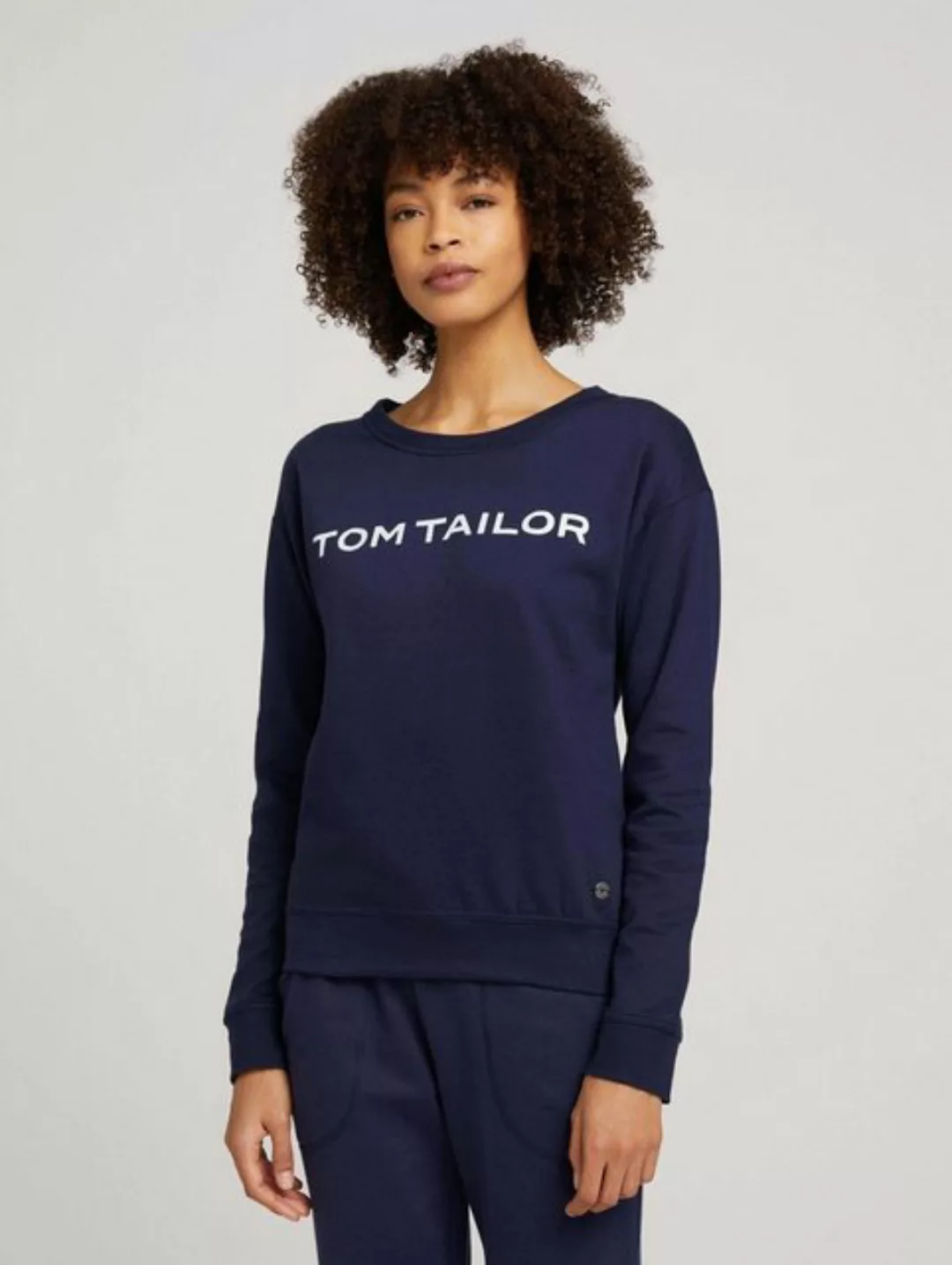 TOM TAILOR Sweatshirt mit Basic Fit, verziert durch Logoschriftzug günstig online kaufen