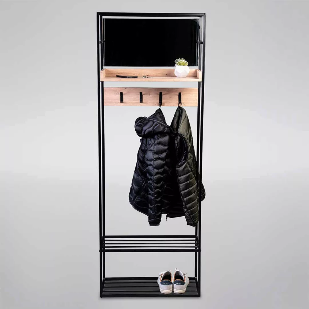 Garderobenständer Büro 180 cm hoch Spiegel günstig online kaufen