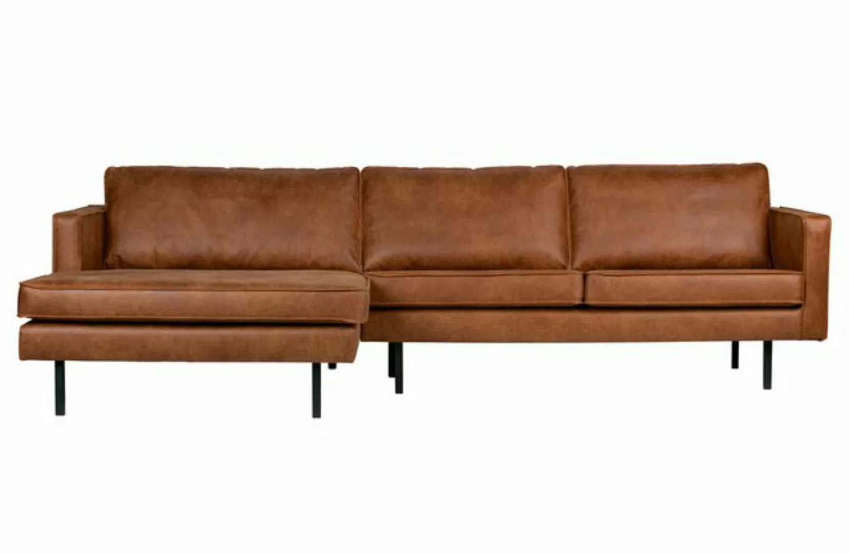 BePureHome Ecksofa Ecksofa Leder Rodeo 3-Sitzer Cognac Links 300/160 günstig online kaufen