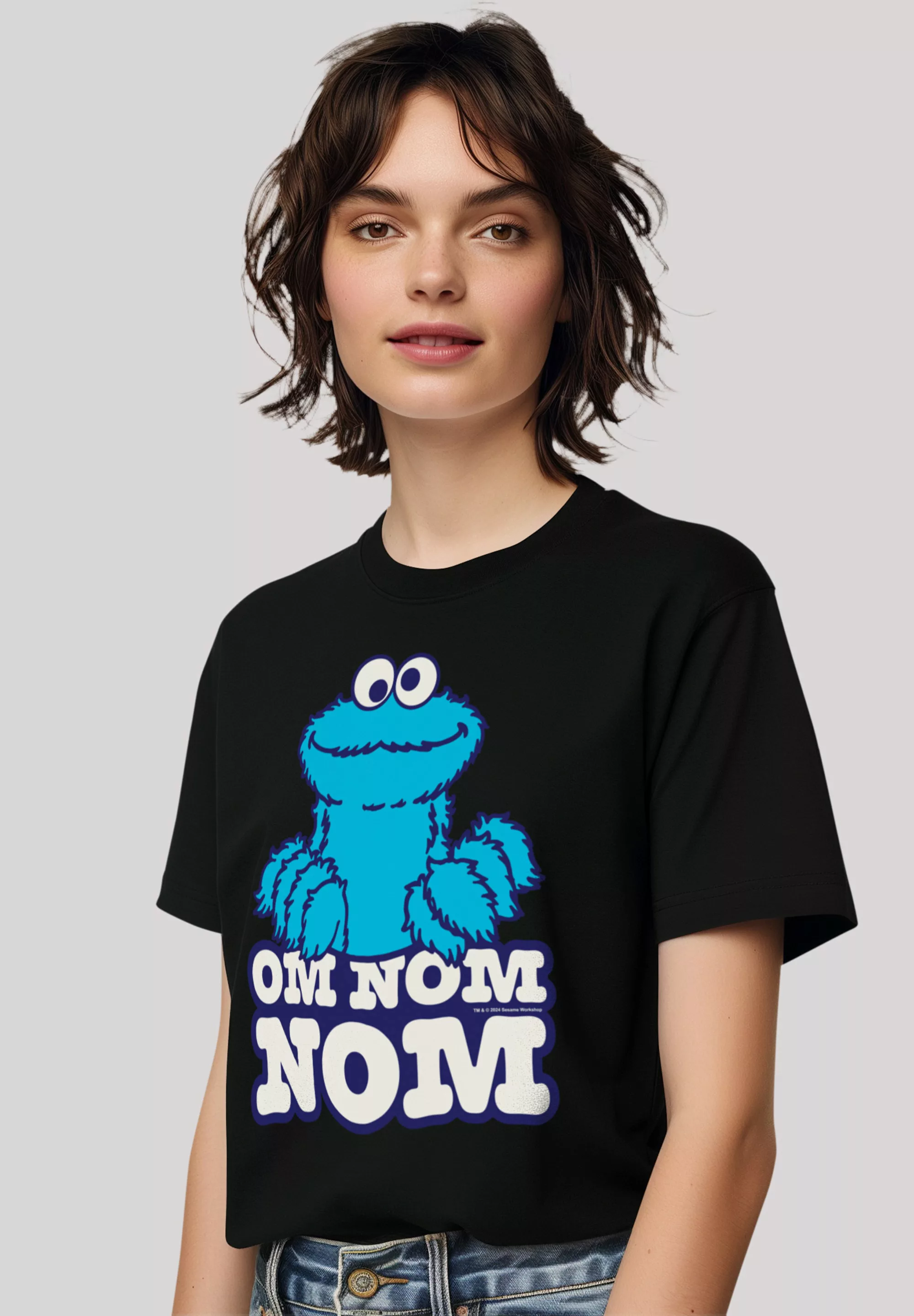 F4NT4STIC T-Shirt "Sesamstraße Cookie Monster Nom Nom", Premium Qualität günstig online kaufen