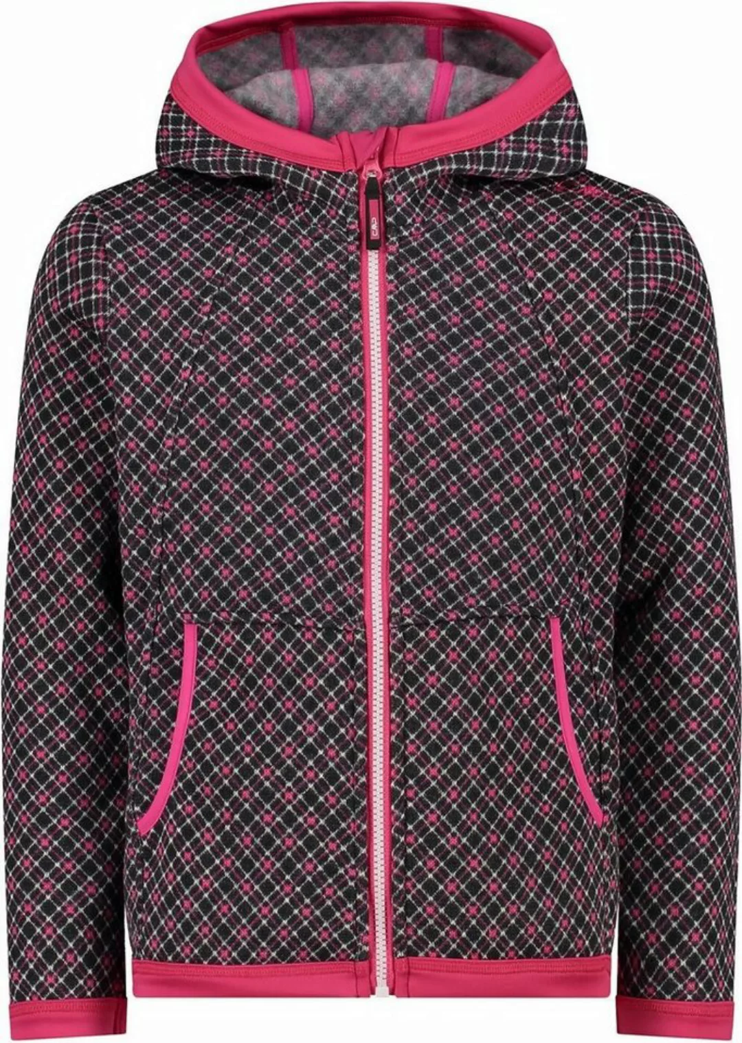 CMP Kapuzenshirt KID G JACKET FIX HOOD ANTRACITE-FUXIA-BIANCO günstig online kaufen