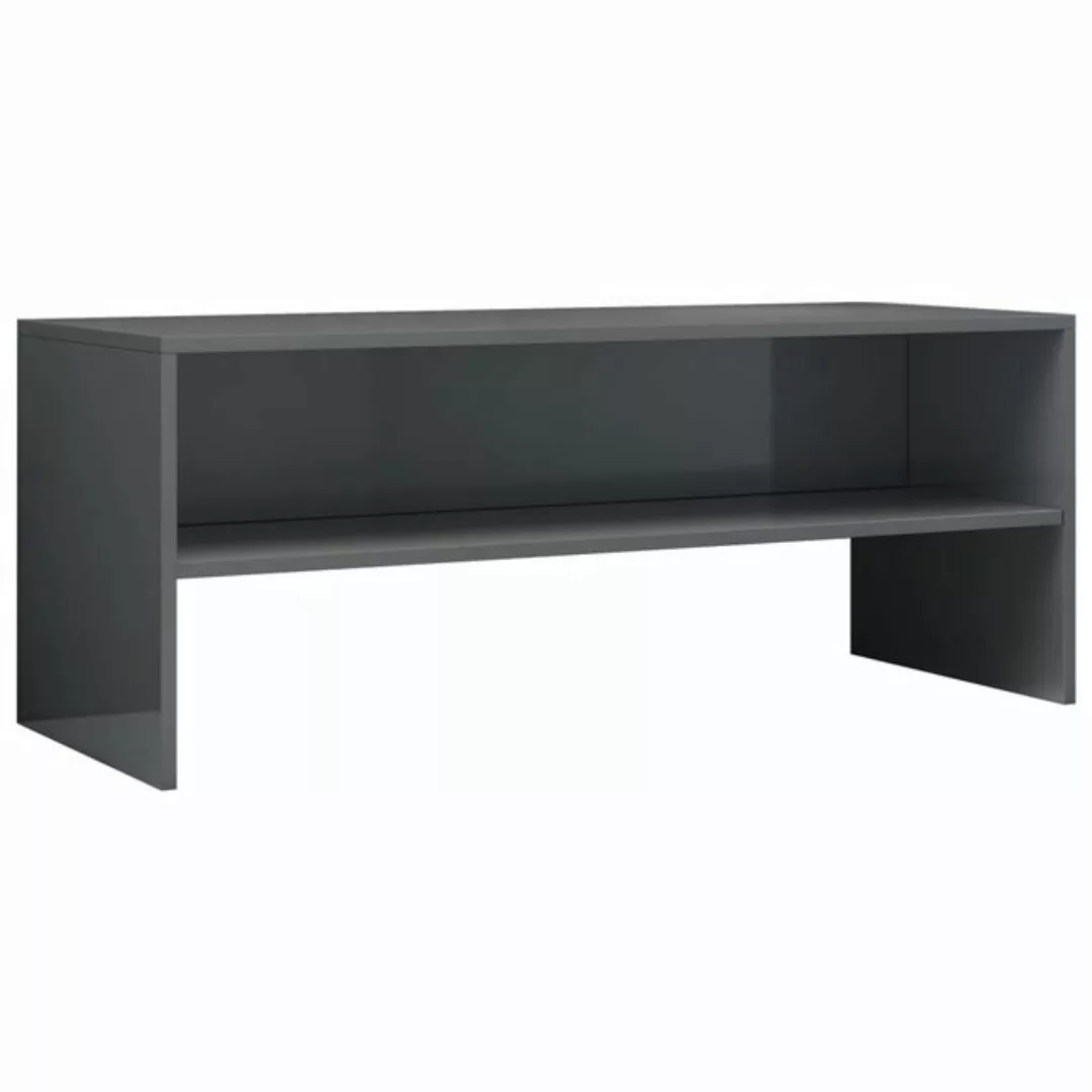 vidaXL TV-Schrank TV-Schrank Hochglanz-Grau 100 x 40 x 40 cm Spanplatte Low günstig online kaufen