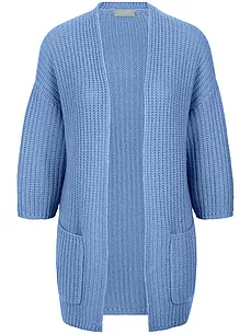 Strickjacke 3/4-Arm include blau günstig online kaufen