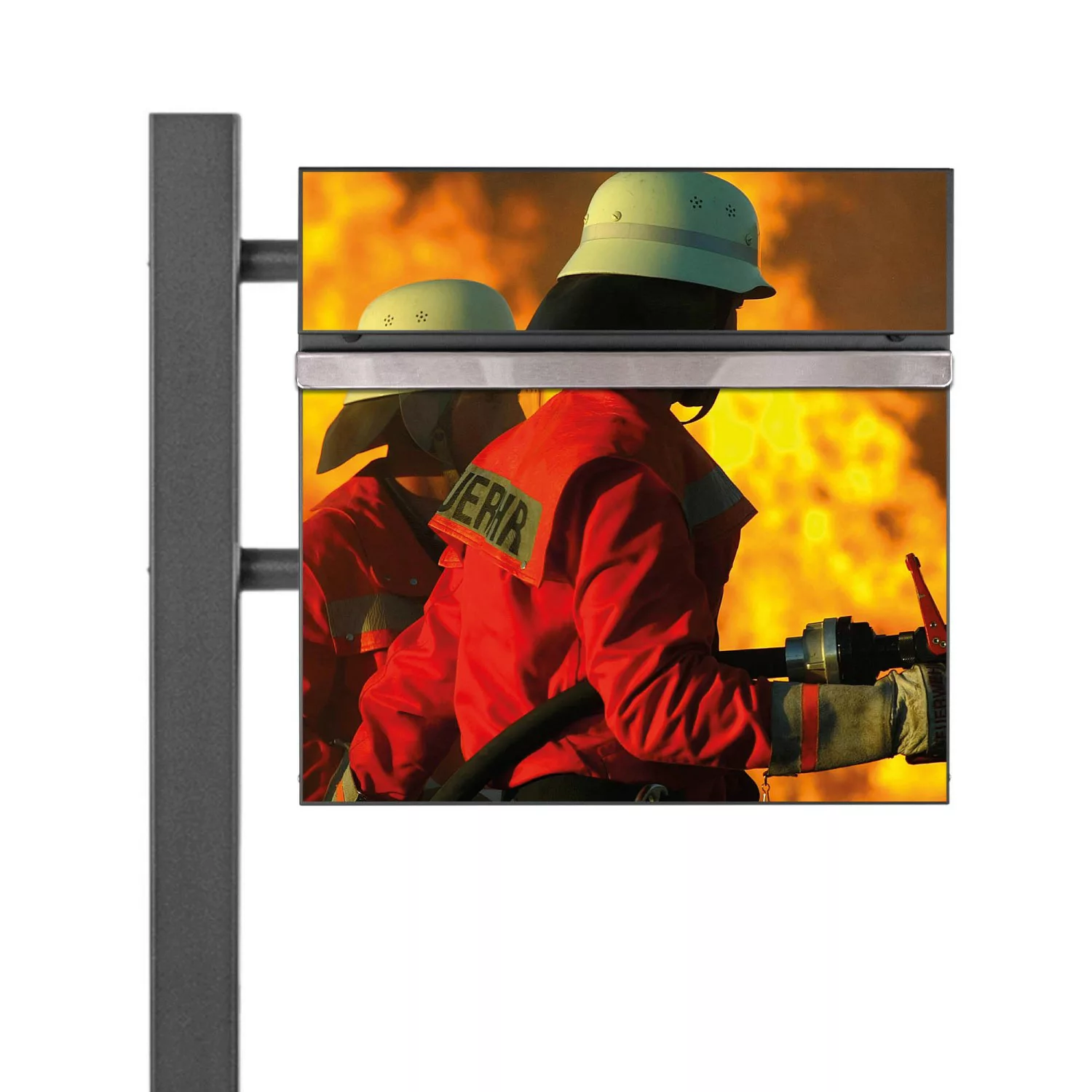 Banjado Standbriefkasten Anthrazit 45x120x16.5cm Groß Inkl. Montagematerial günstig online kaufen