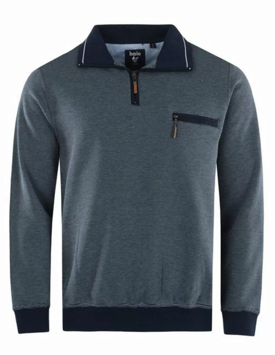 Hajo Sweatshirt Hajo Herren Sweatshirt (1-tlg) Troyer Kragen günstig online kaufen