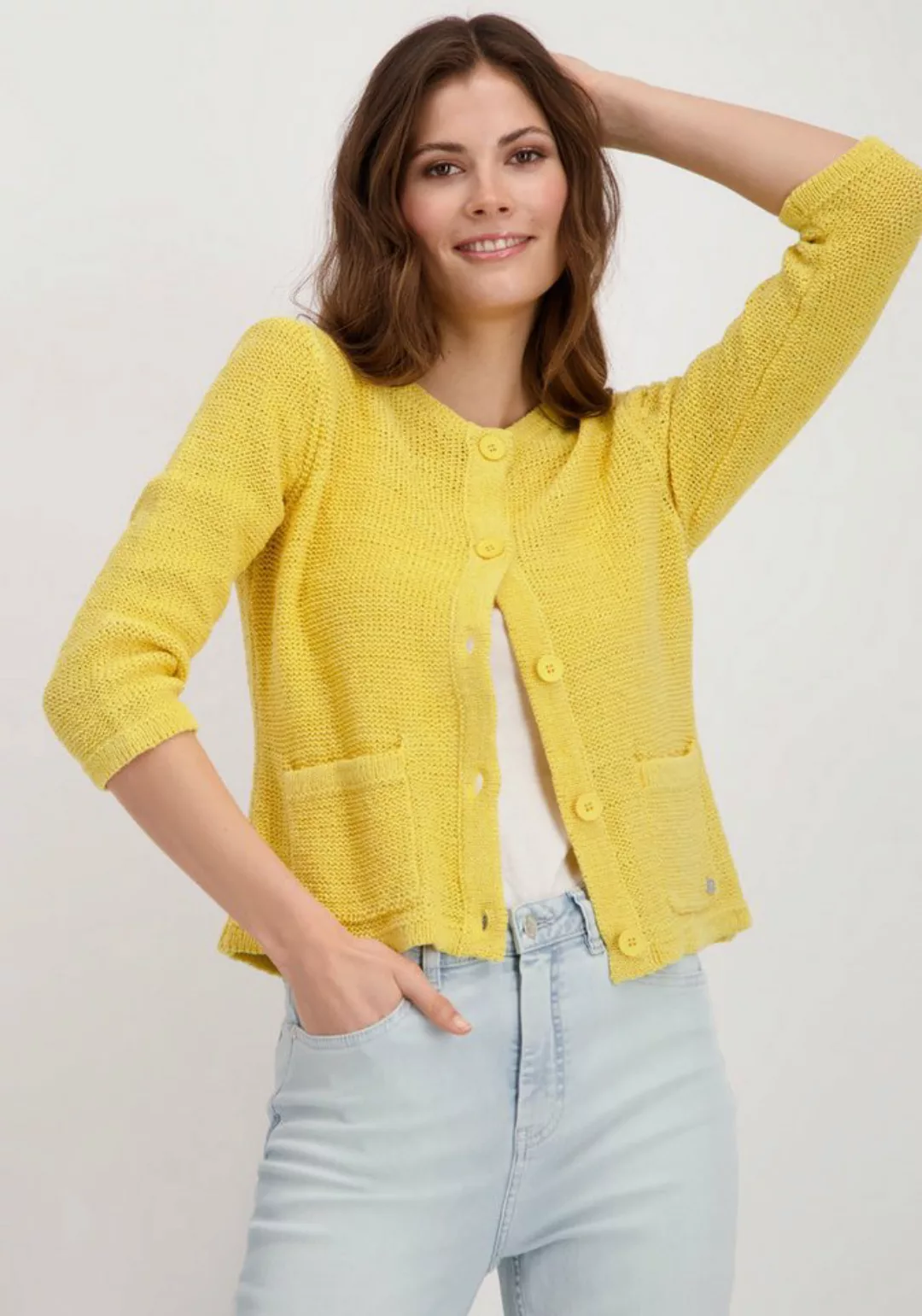 Monari Strickjacke mit zwei aufgesetzten Taschen günstig online kaufen