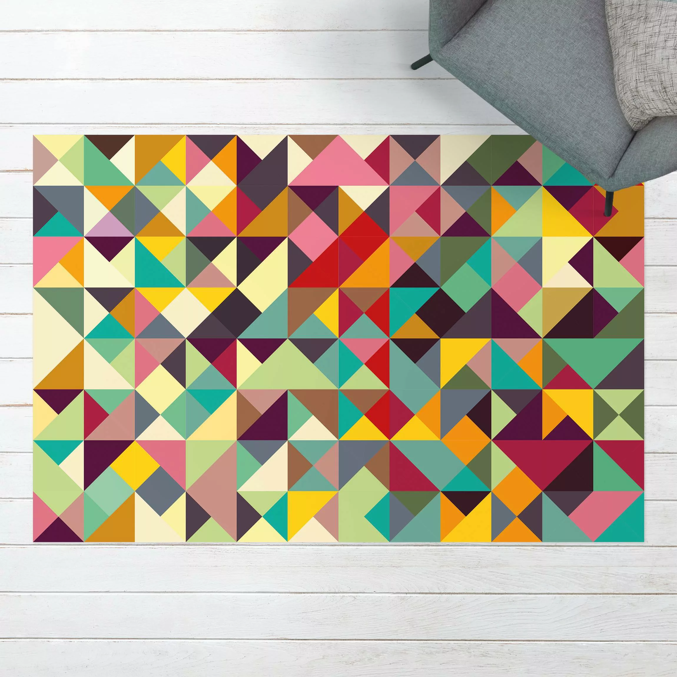 Vinyl-Teppich Colorful Geometry günstig online kaufen