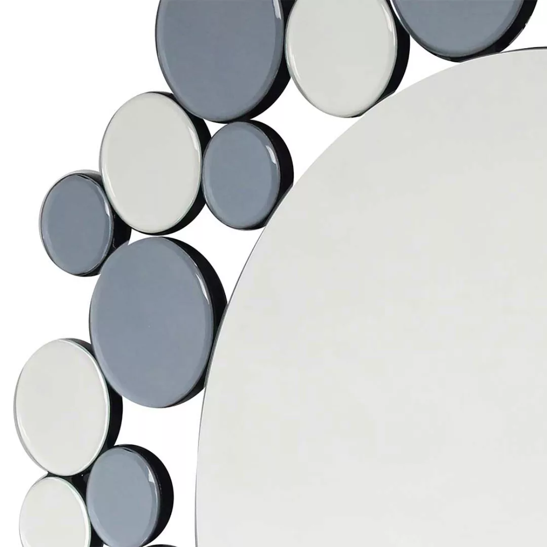 Moderner Wandspiegel in Grau und Silberfarben 80 cm breit günstig online kaufen