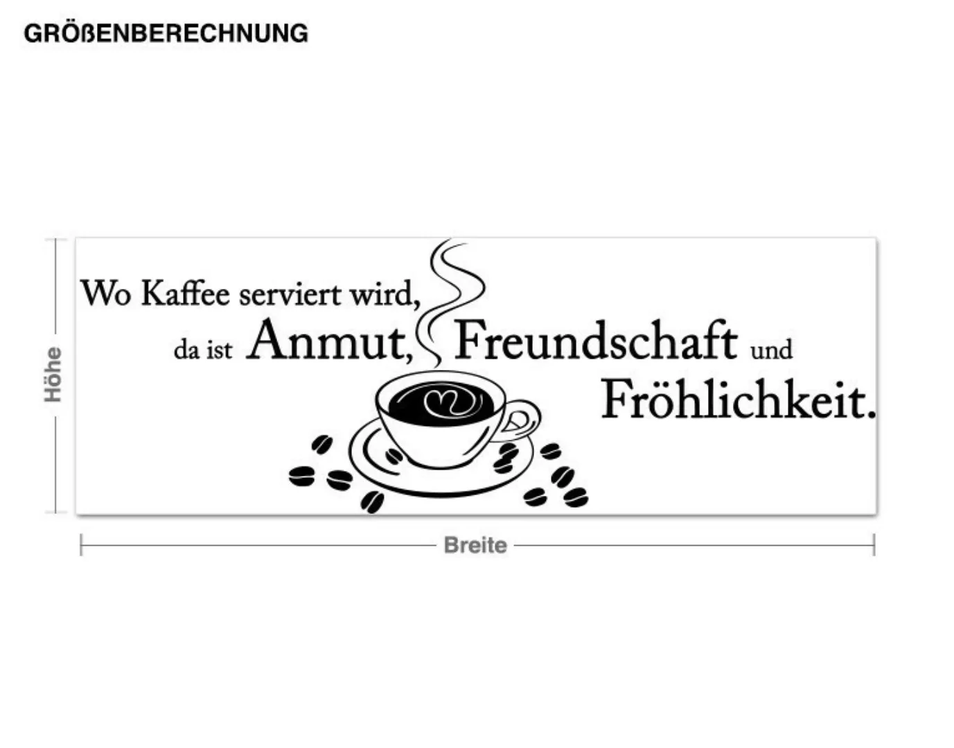 Wandtattoo Küchenspruch Kaffee & Freundschaft günstig online kaufen