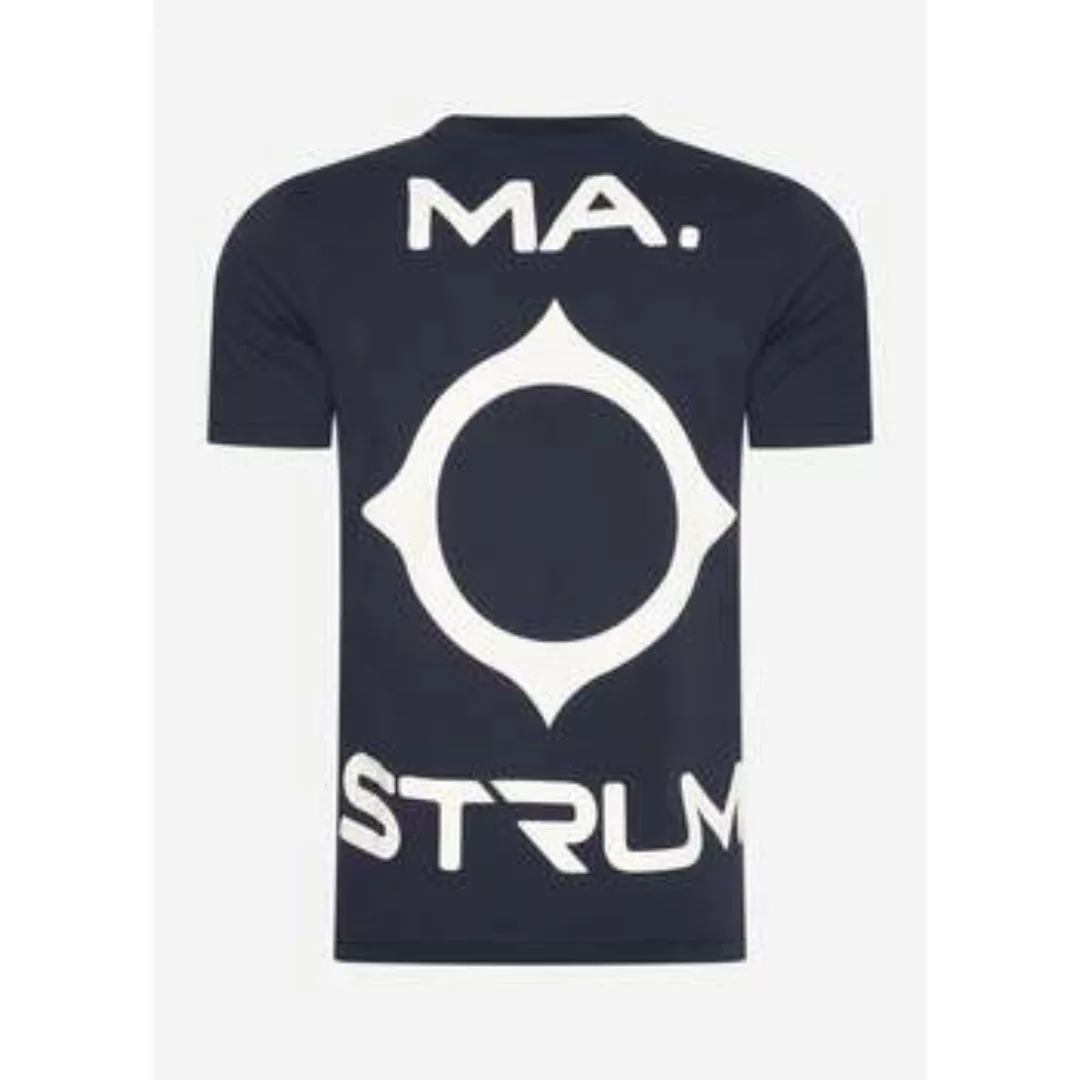 Ma.strum  T-Shirts & Poloshirts Oversized back logo print tee - ink navy günstig online kaufen