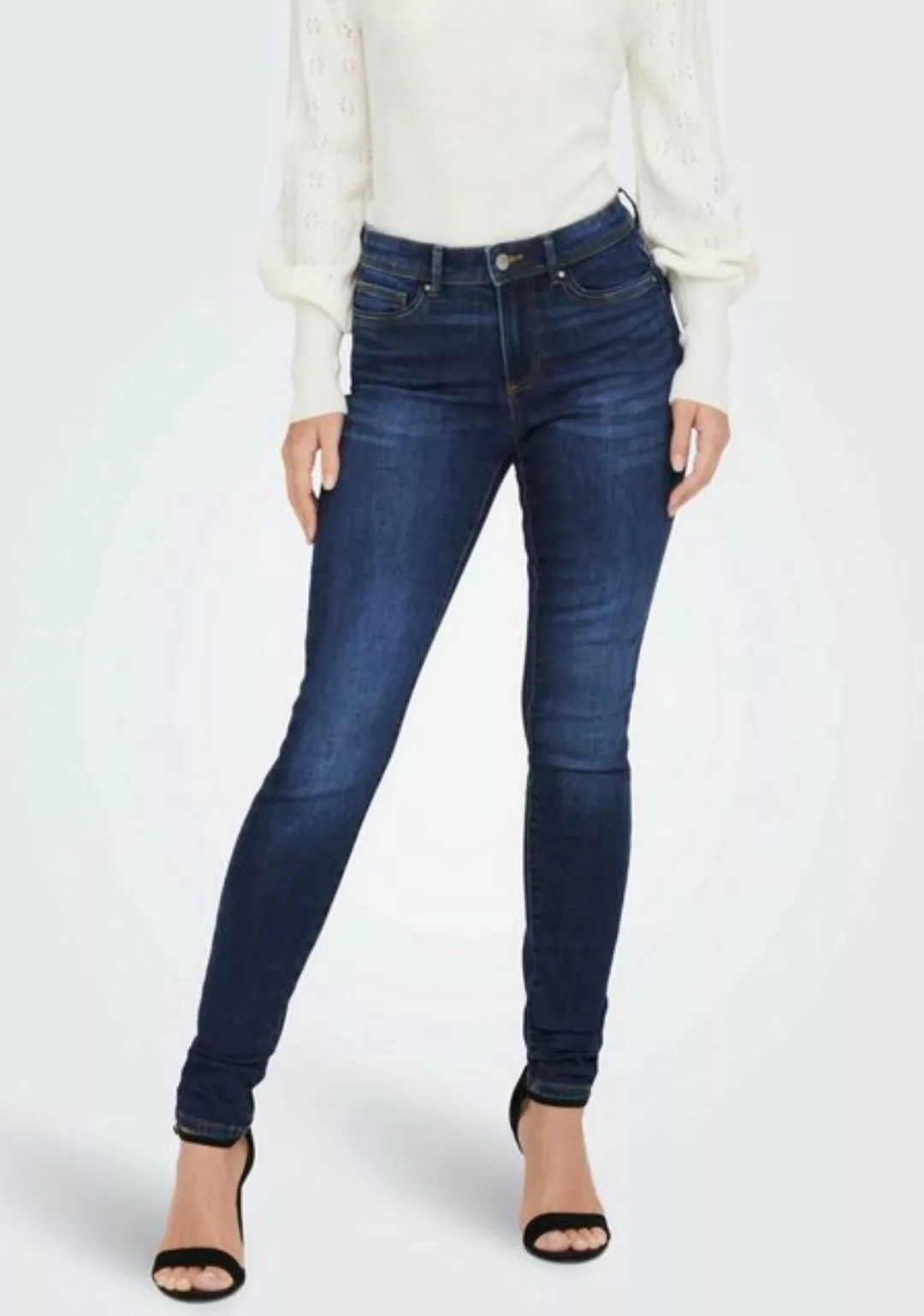 Only Damen Jeans ONLWAUW BJ581 Skinny Fit - Blau - Dark Blue Denim günstig online kaufen