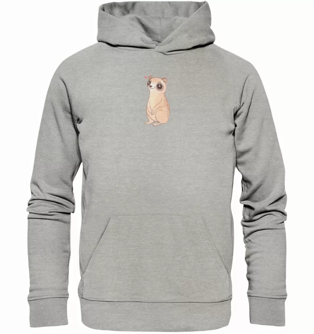 Mr. & Mrs. Panda Hoodie Größe XXL Plumplori Glücklich - Heather Grey - Gesc günstig online kaufen