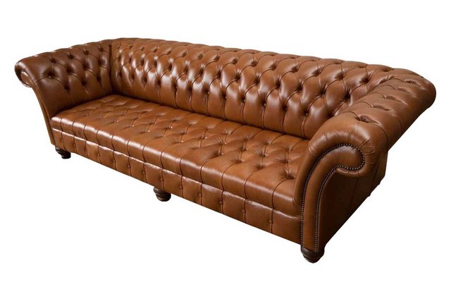 JVmoebel Sofa Braunes Chesterfield Sofa Luxus 4-Sitzer Couch Modern Neu, Ma günstig online kaufen